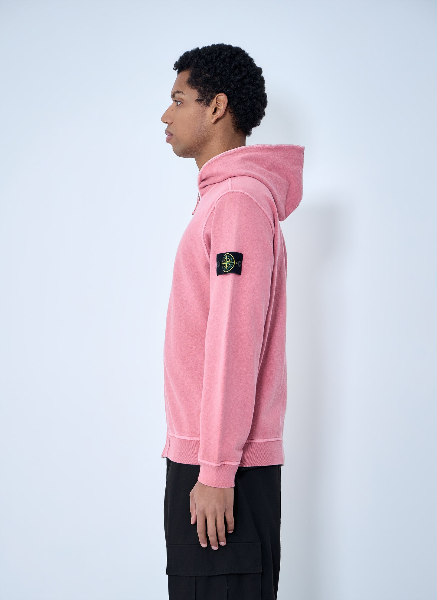 Stone Island Men Logo Patch Hooded Sweatshirt STONE ISLAND