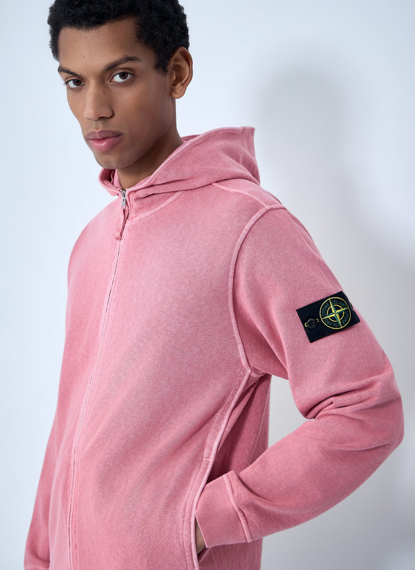 Stone Island Men Logo Patch Hooded Sweatshirt STONE ISLAND