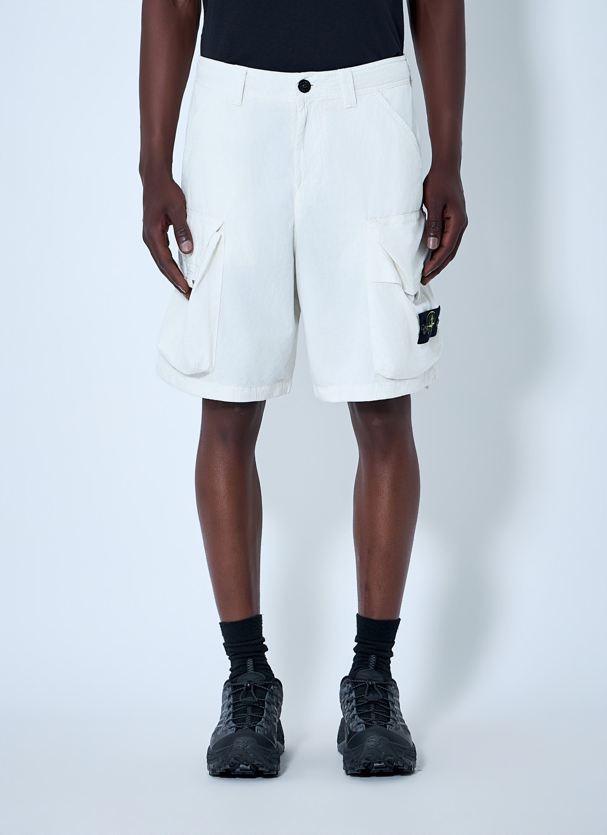 Stone Island Men Cargo Shorts With Flap Pockets STONE ISLAND