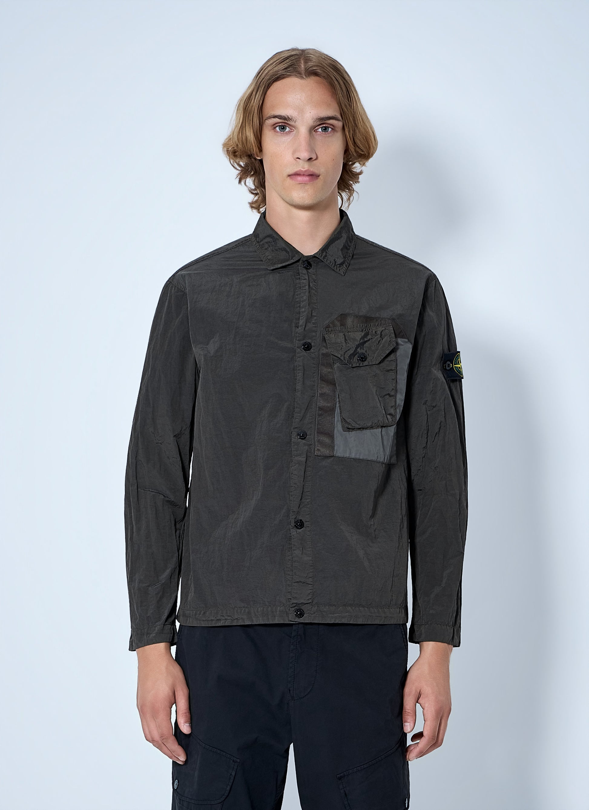 Stone Island Men Technical Overshirt With Patch Pocket STONE ISLAND