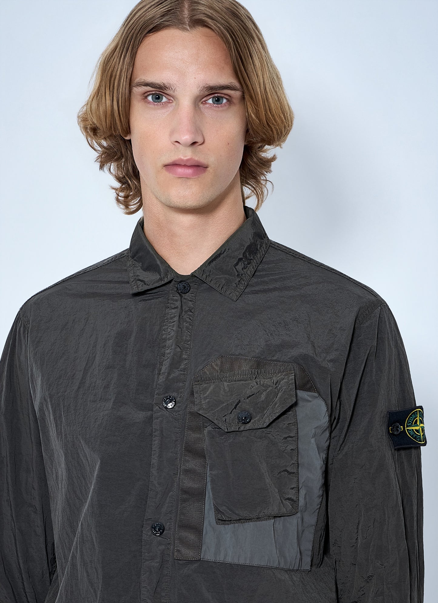 Stone Island Men Technical Overshirt With Patch Pocket STONE ISLAND