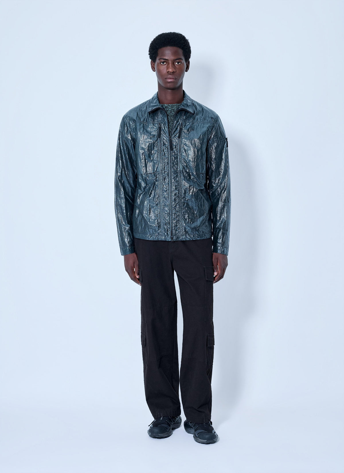 Stone Island Men Crinkle-Effect Shirt STONE ISLAND