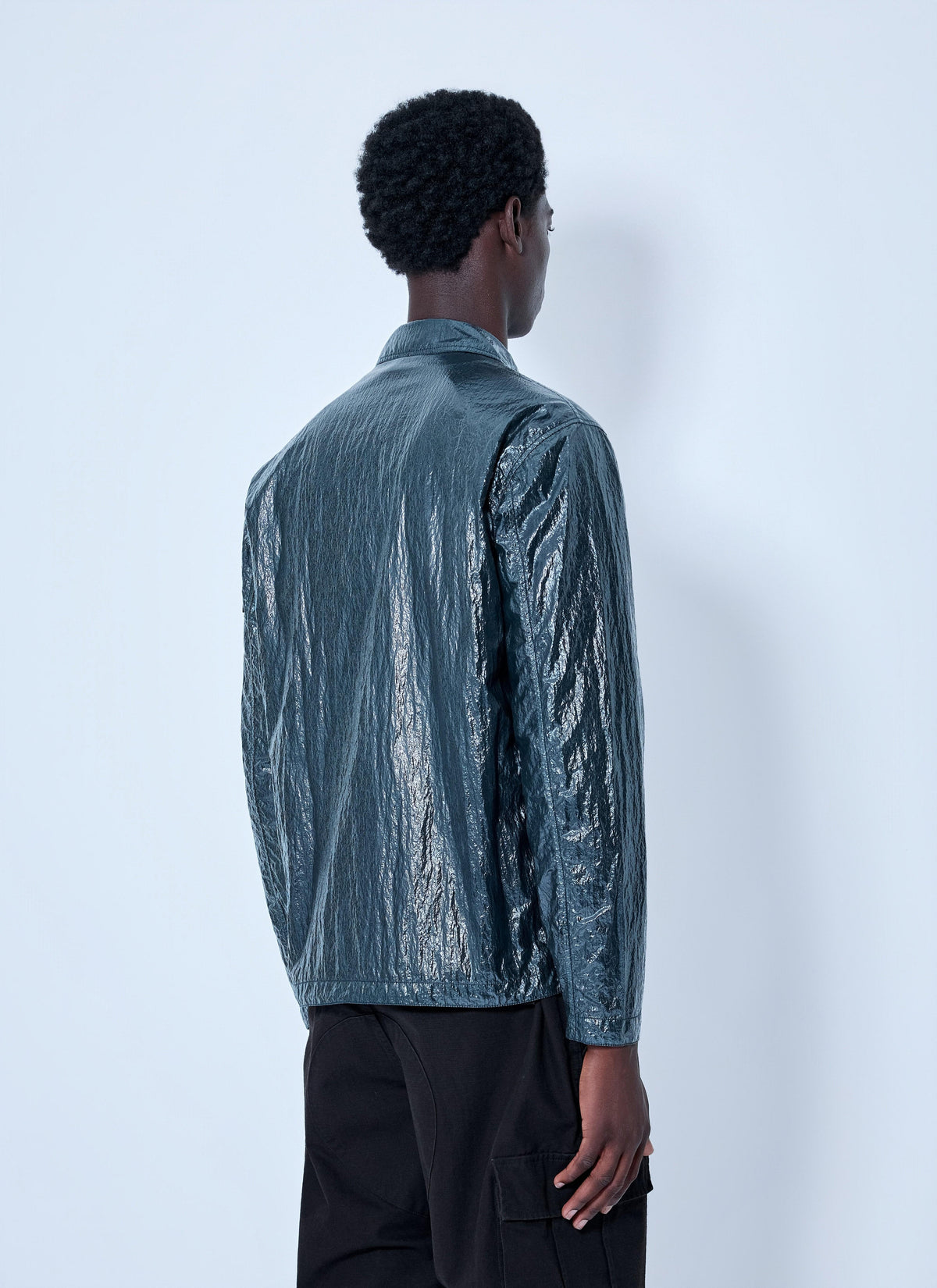 Stone Island Men Crinkle-Effect Shirt STONE ISLAND