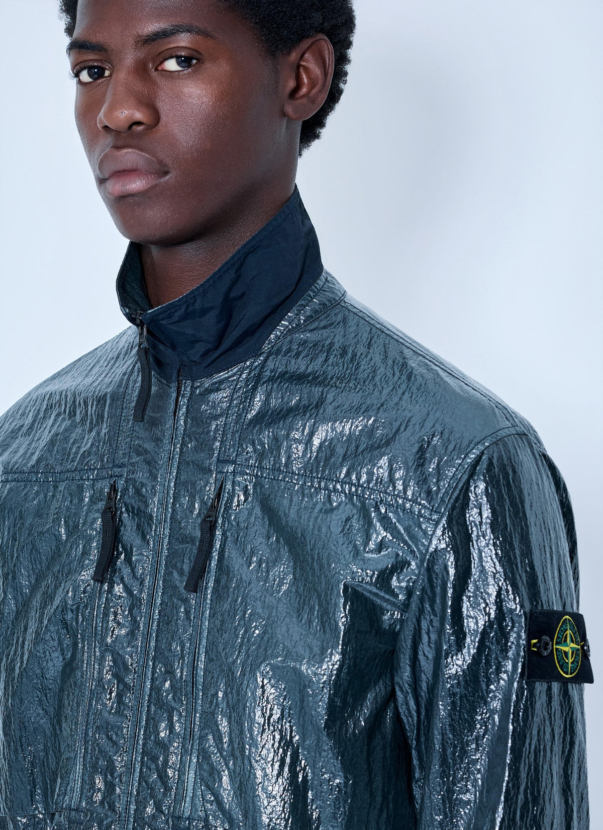 Stone Island Men Crinkle-Effect Shirt STONE ISLAND