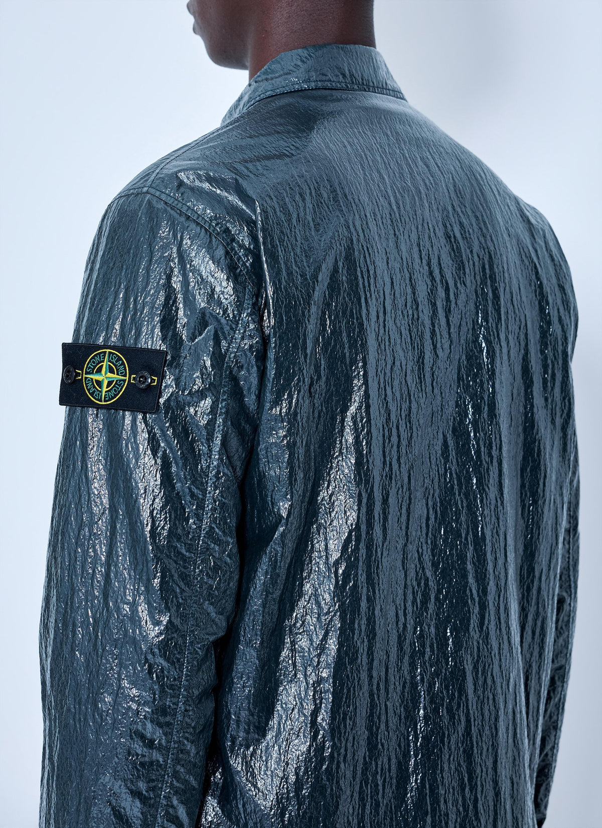 Stone Island Men Crinkle-Effect Shirt STONE ISLAND
