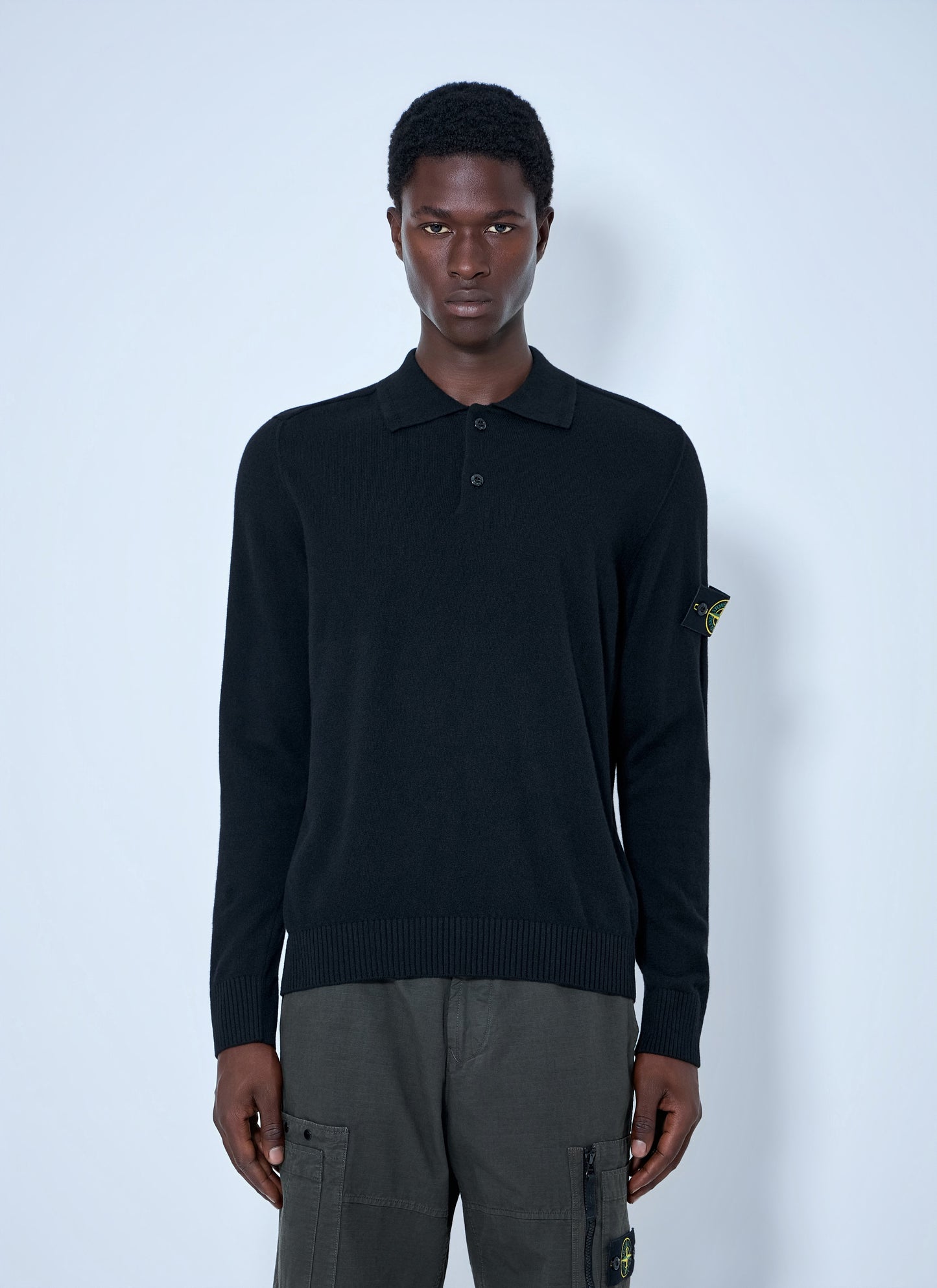 Stone Island Men Long Sleeve Polo Knit STONE ISLAND