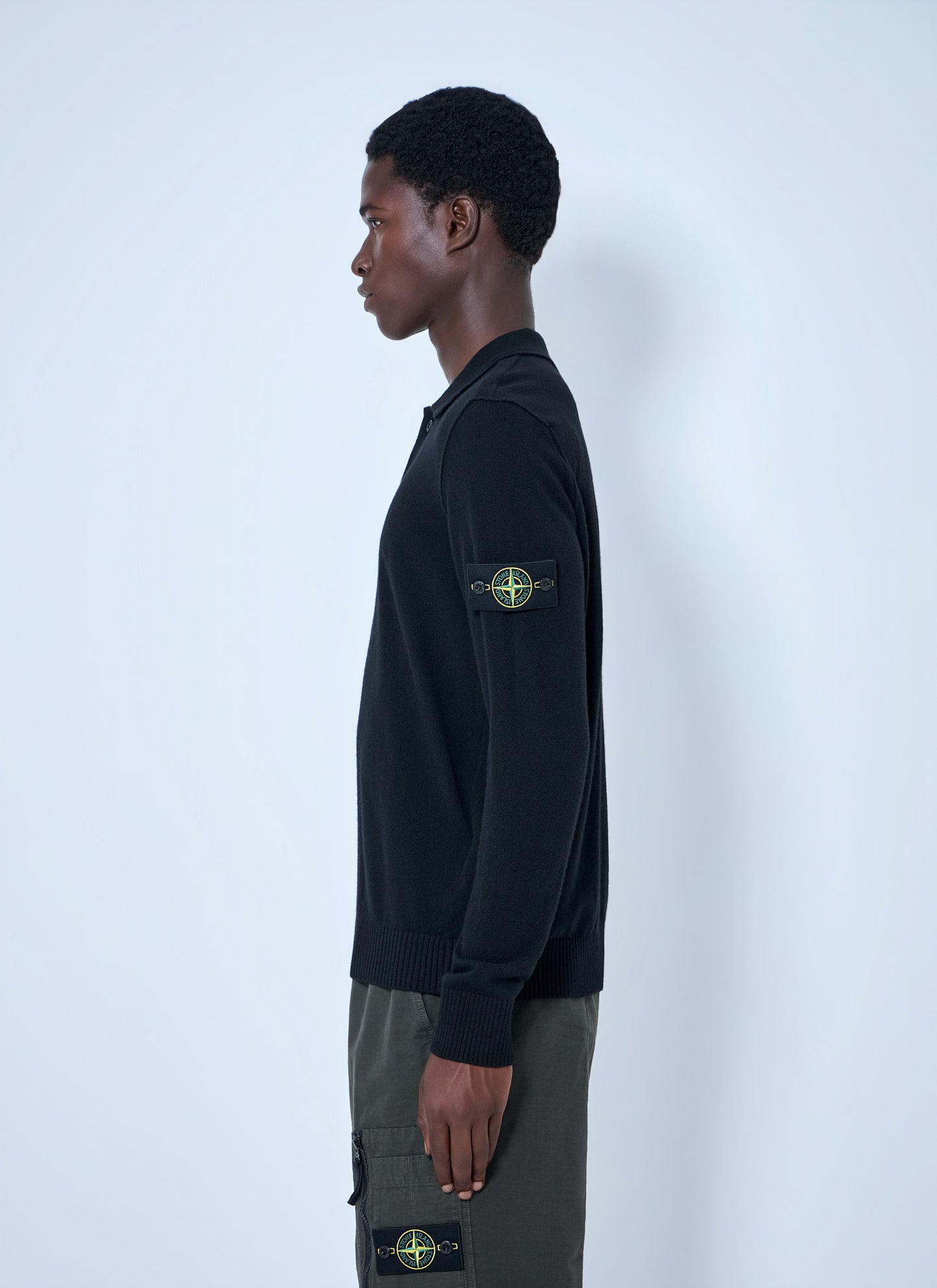 Stone Island Men Long Sleeve Polo Knit STONE ISLAND