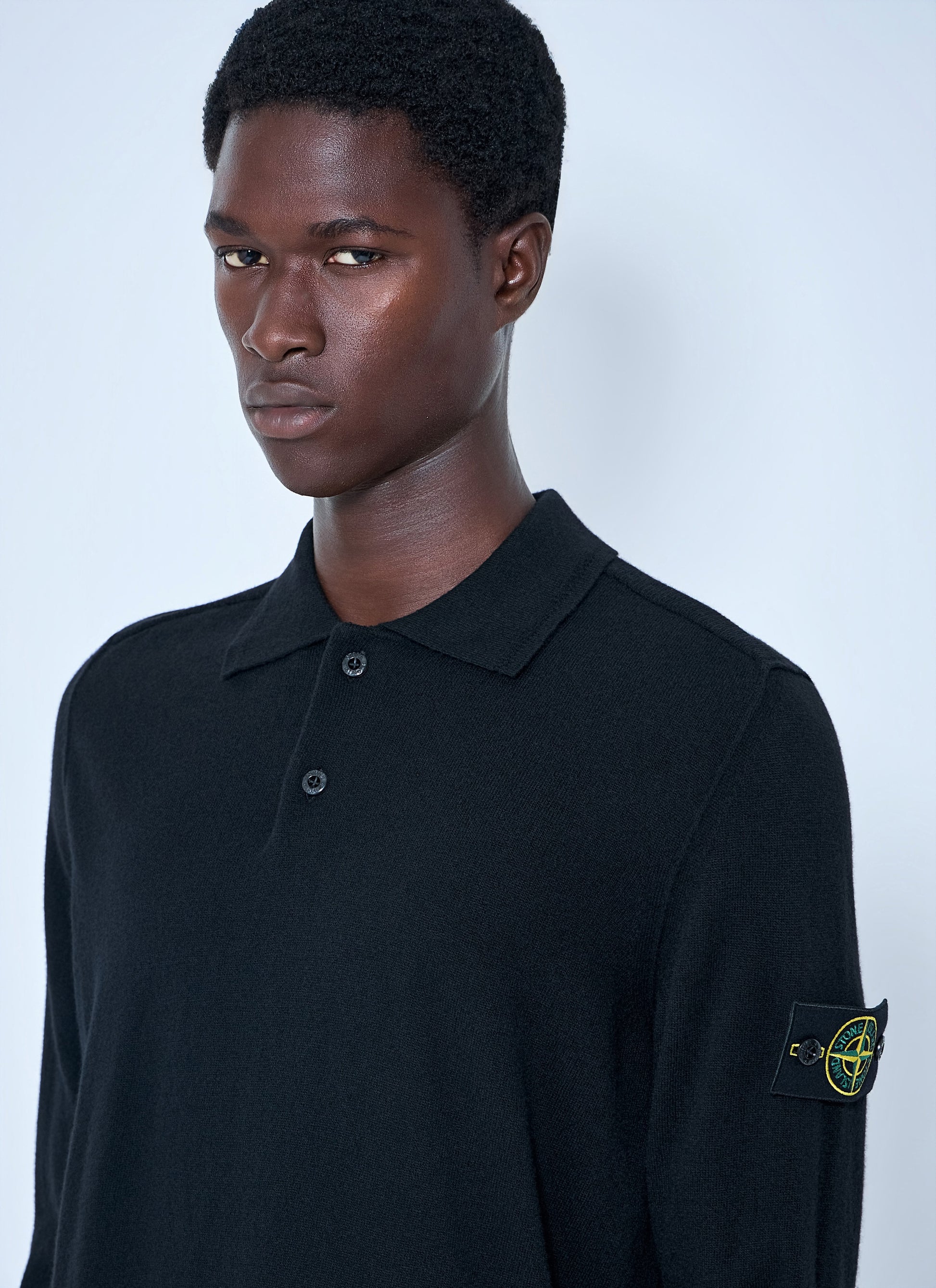 Stone Island Men Long Sleeve Polo Knit STONE ISLAND