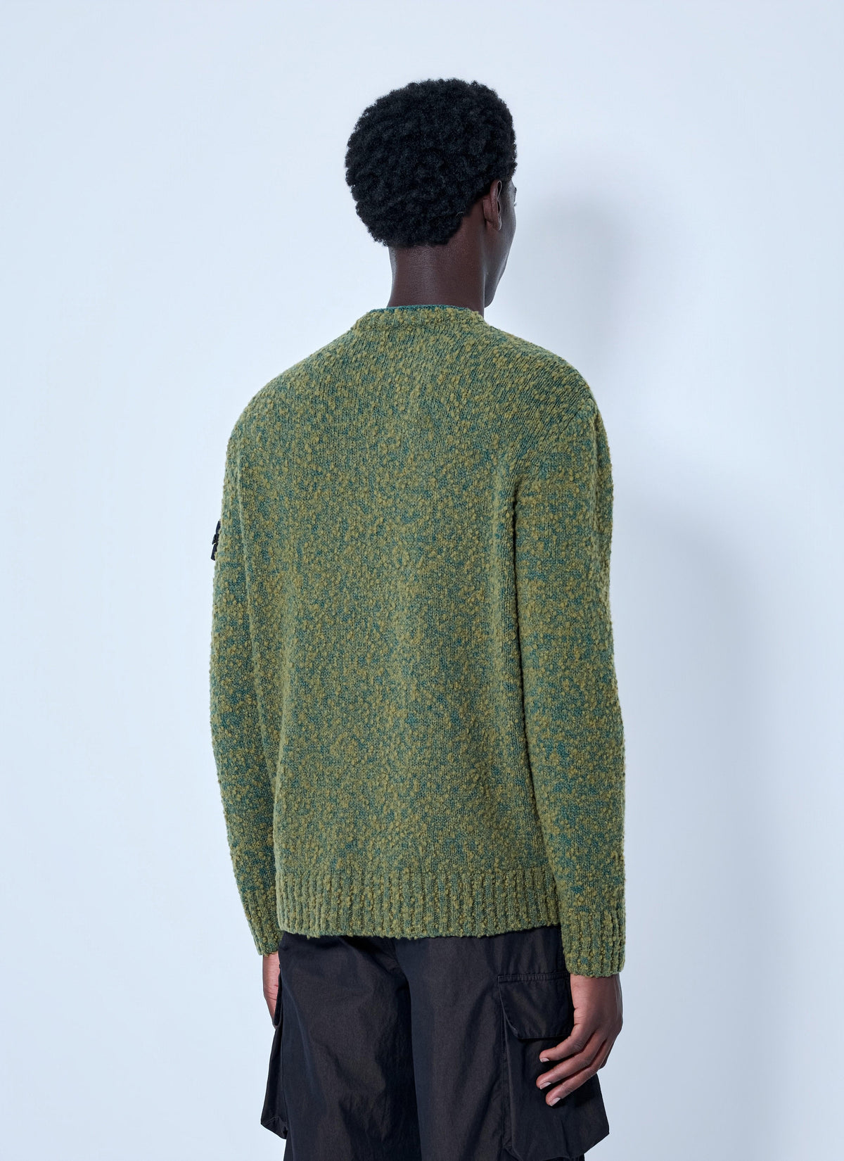 Stone Island Men Crewneck Textured Knit Sweater STONE ISLAND
