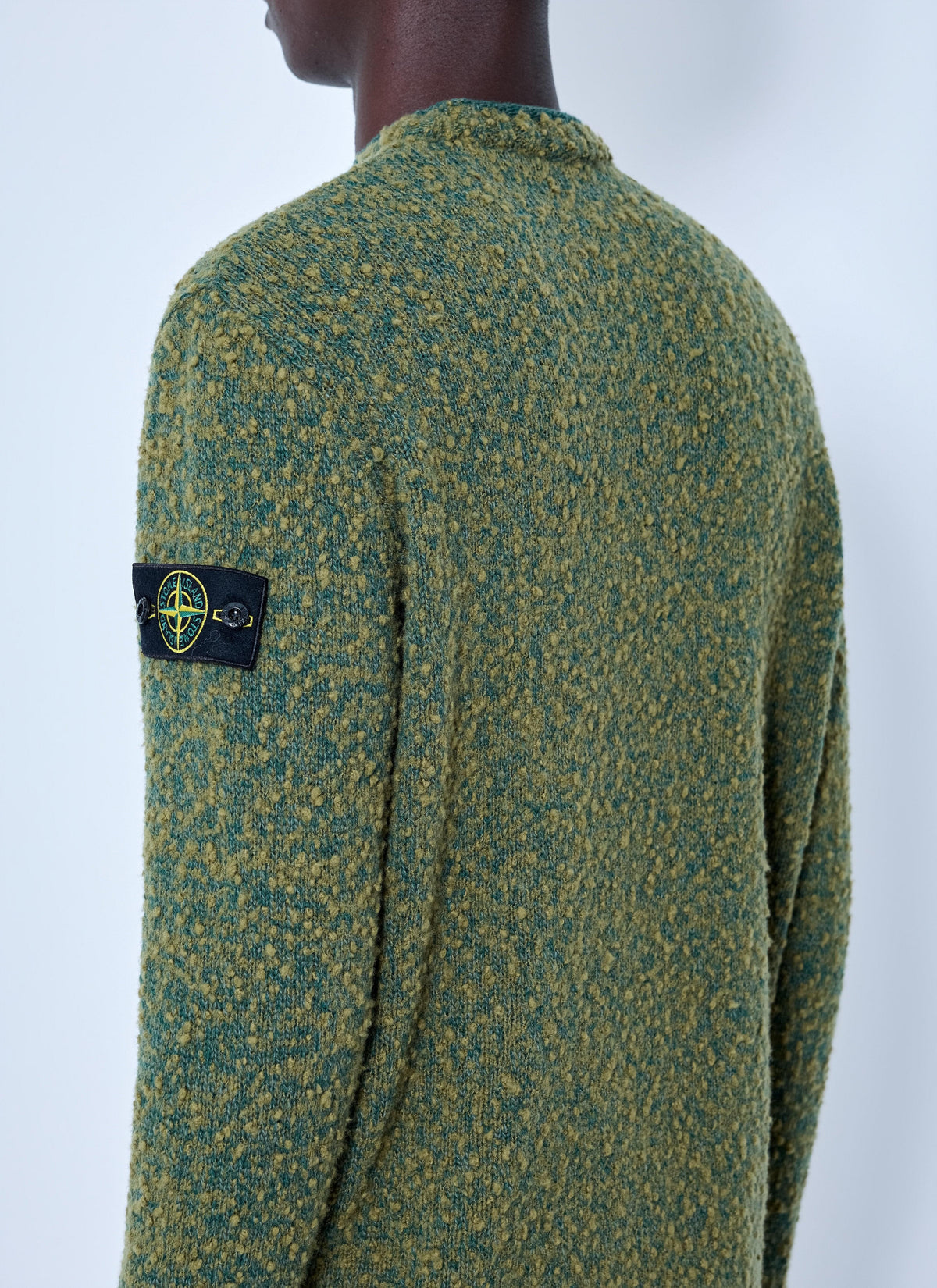 Stone Island Men Crewneck Textured Knit Sweater STONE ISLAND
