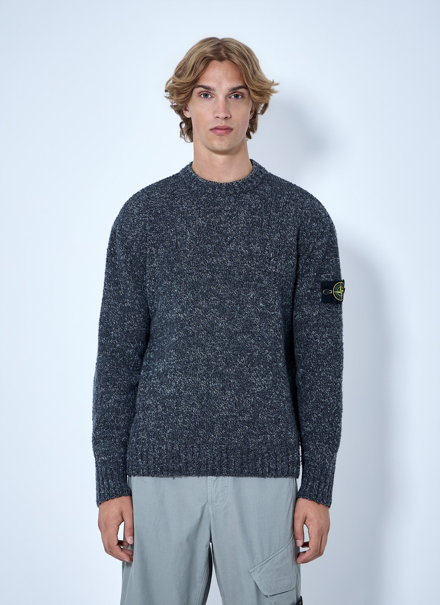Stone Island Men Crewneck Wool-Blend Sweater STONE ISLAND