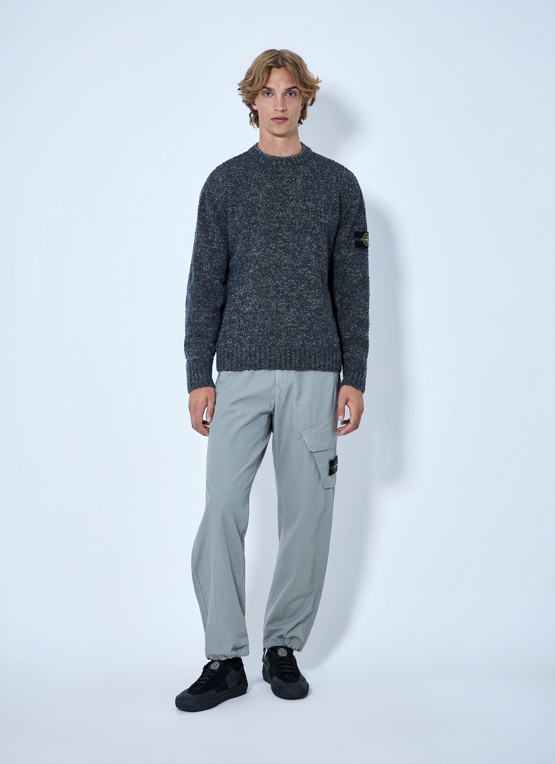 Stone Island Men Crewneck Wool-Blend Sweater STONE ISLAND