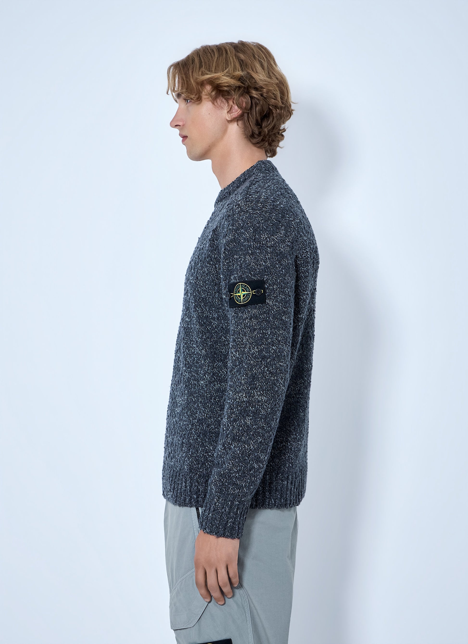 Stone Island Men Crewneck Wool-Blend Sweater STONE ISLAND
