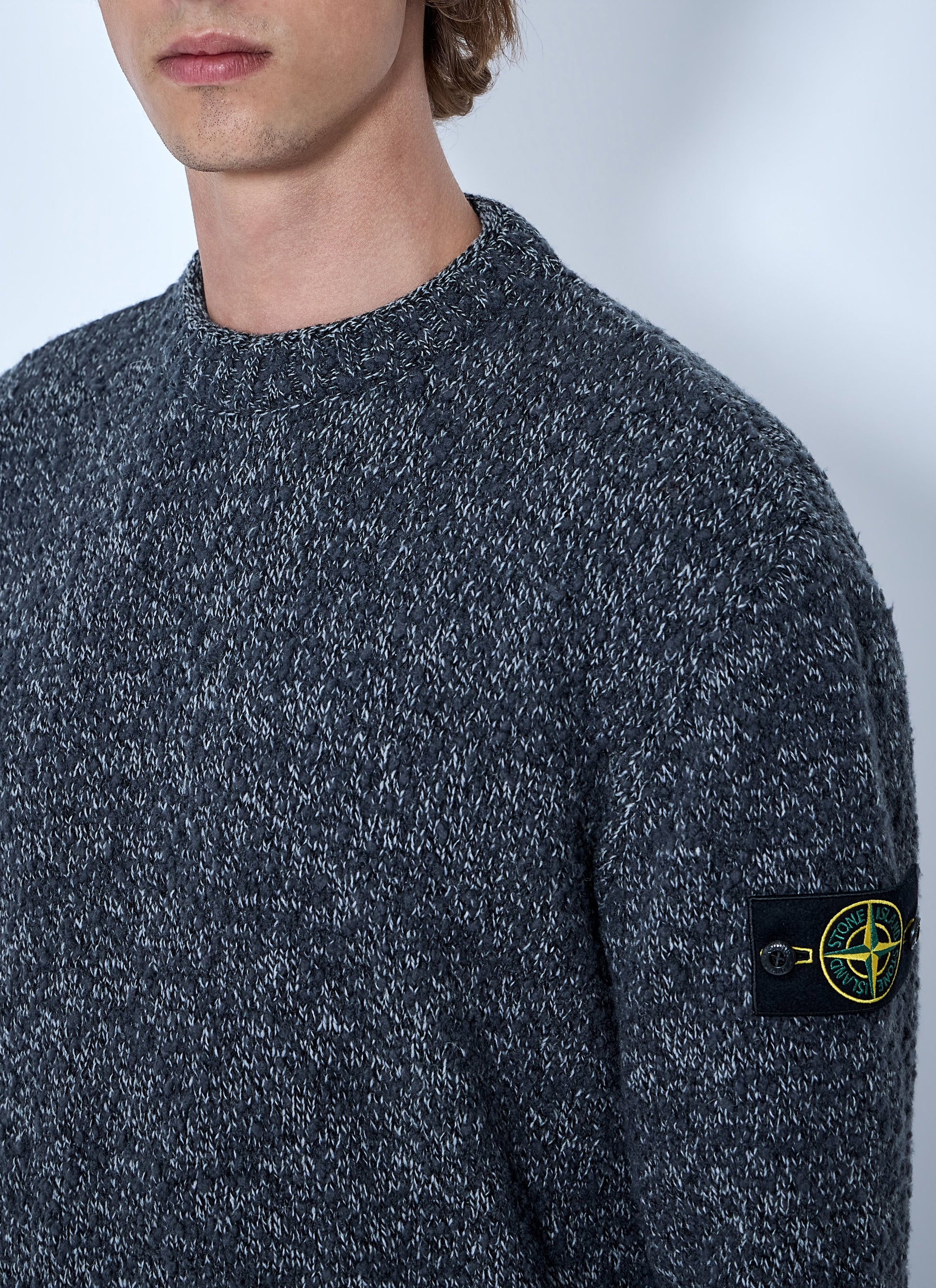 Stone Island Men Crewneck Wool-Blend Sweater STONE ISLAND