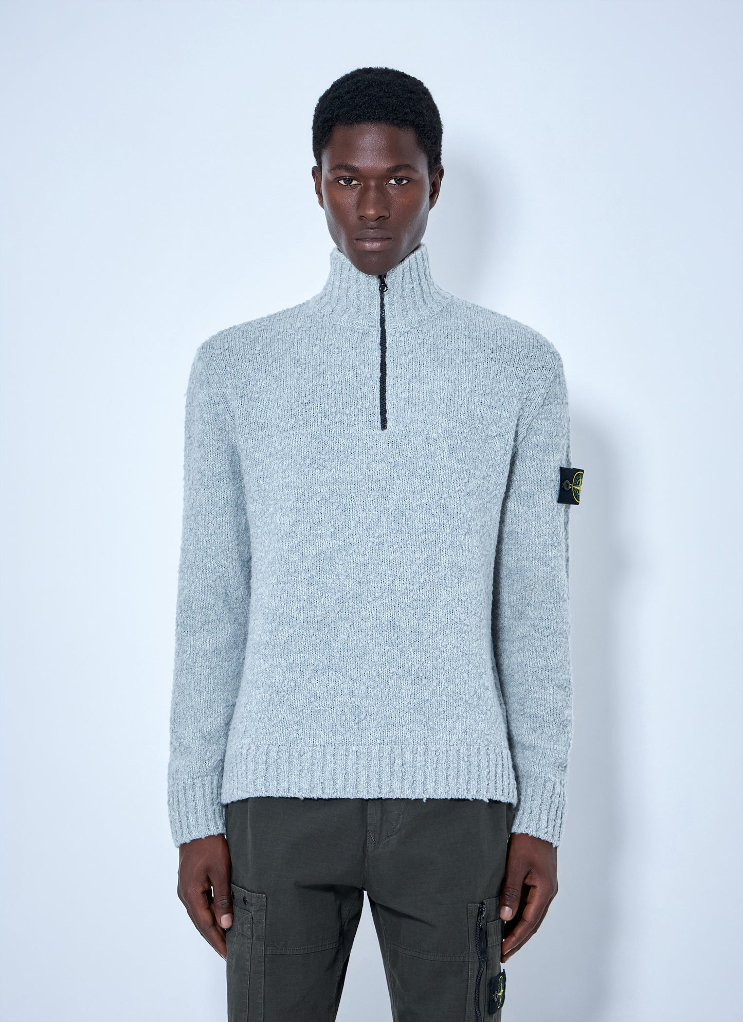 Stone Island Men Half-Zip Wool Sweater STONE ISLAND