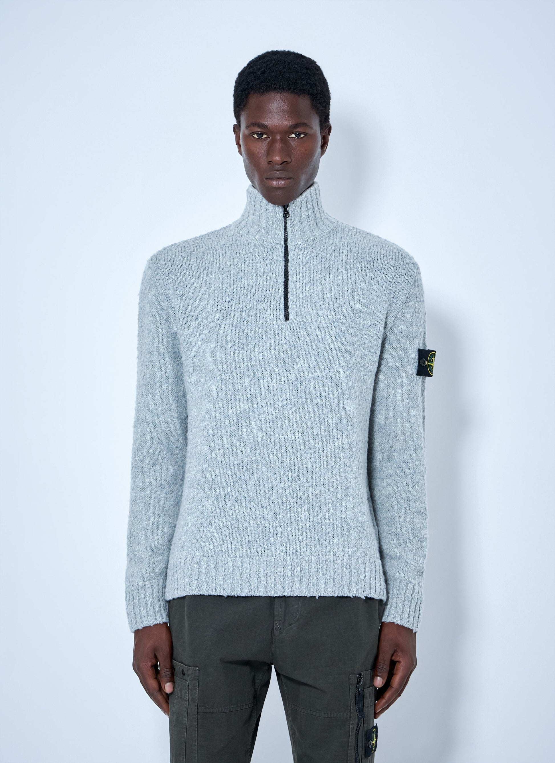 Stone Island Men Half-Zip Wool Sweater STONE ISLAND