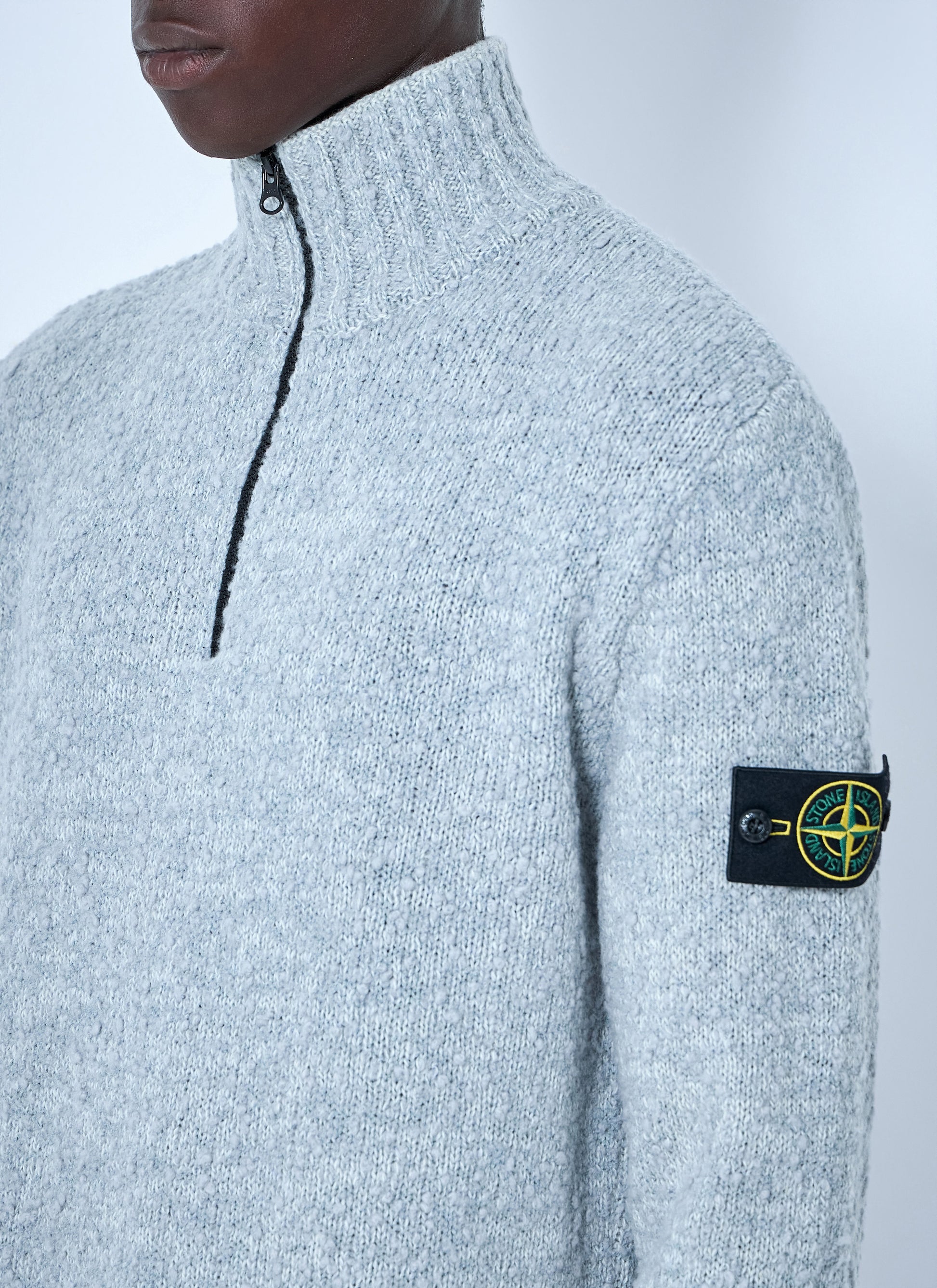 Stone Island Men Half-Zip Wool Sweater STONE ISLAND