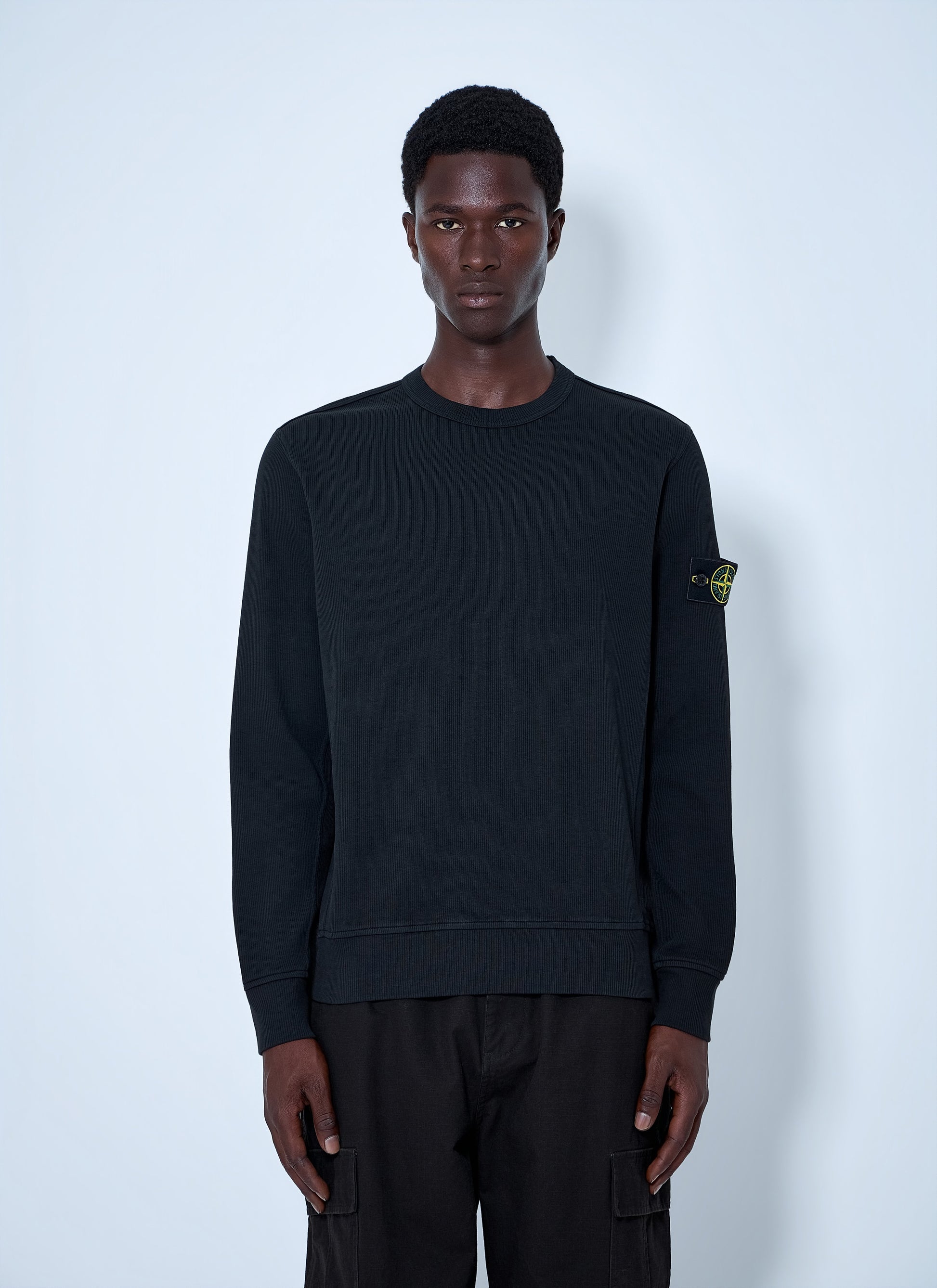 Stone Island Men Crewneck Sweatshirt With Logo Patch STONE ISLAND