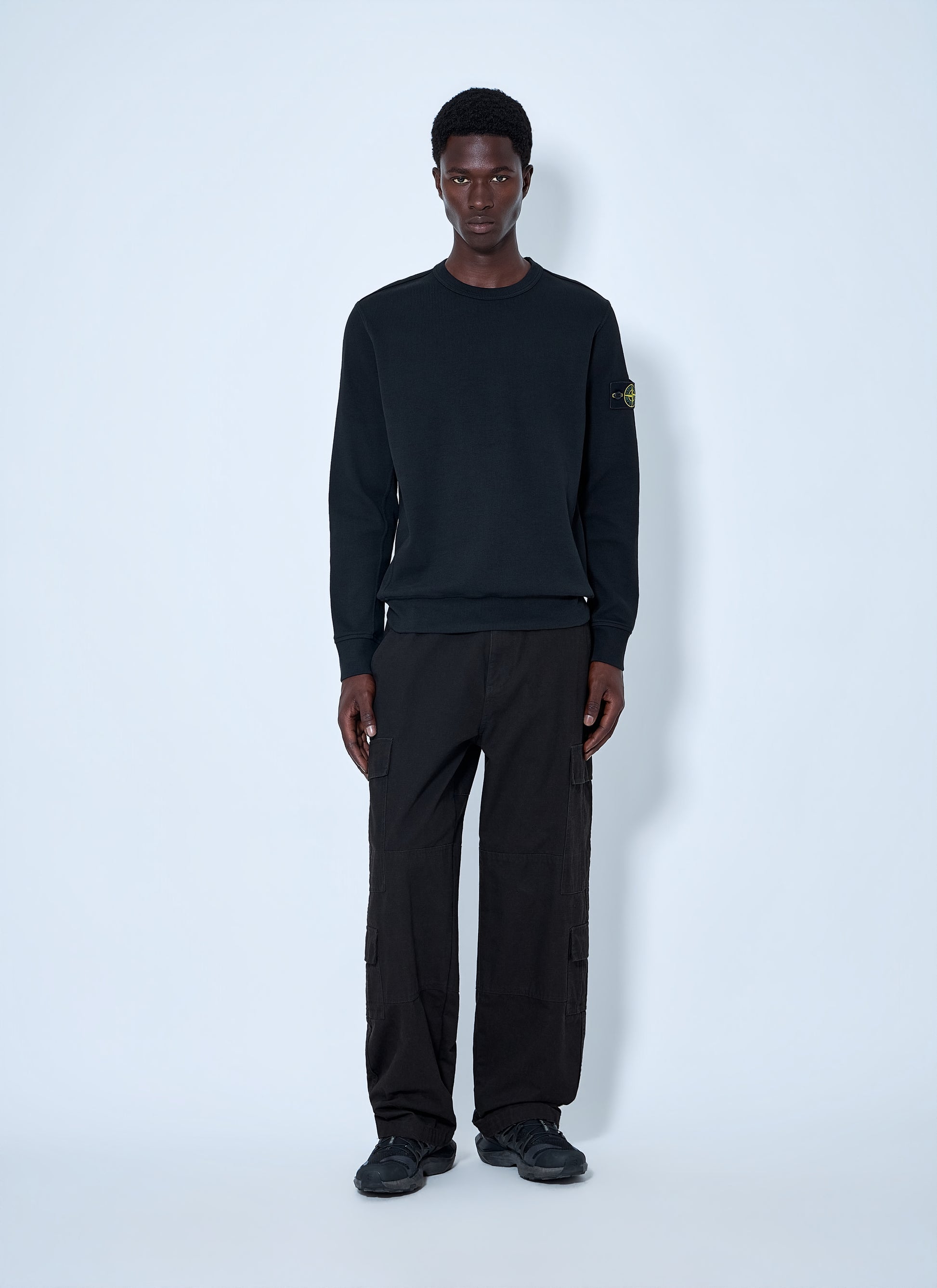Stone Island Men Crewneck Sweatshirt With Logo Patch STONE ISLAND