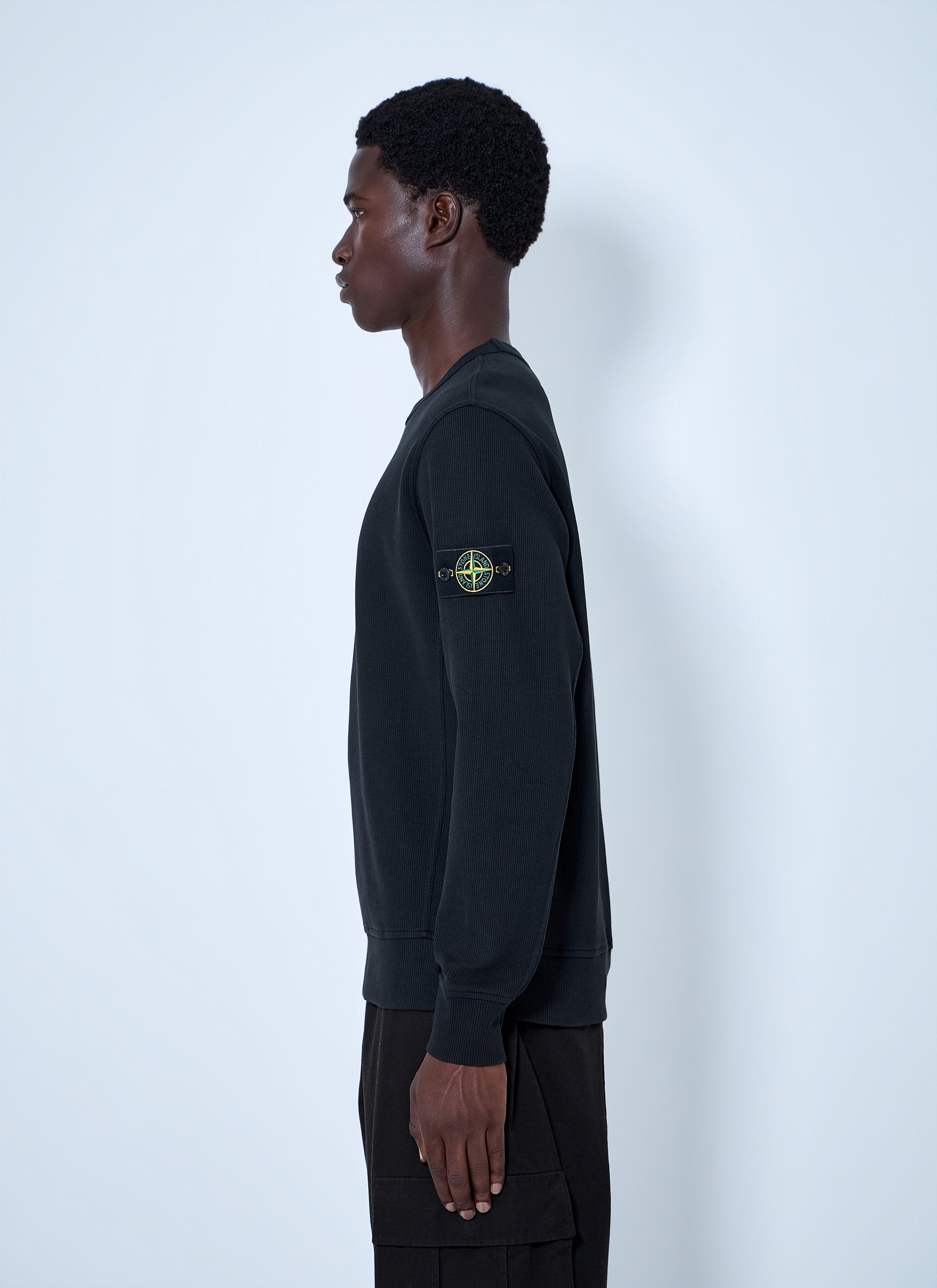 Stone Island Men Crewneck Sweatshirt With Logo Patch STONE ISLAND