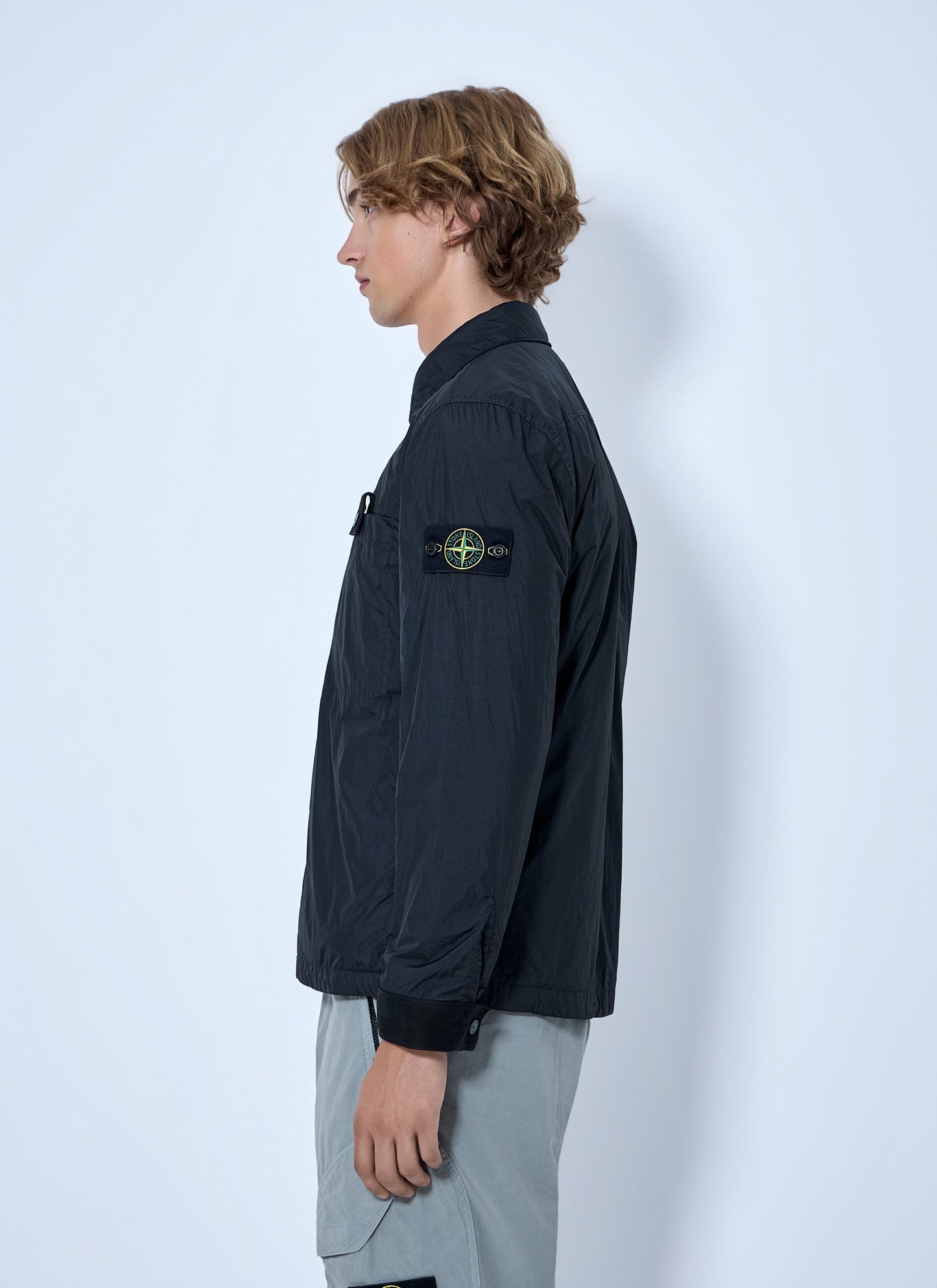 Stone Island Men Button-Up Nylon Jacket STONE ISLAND