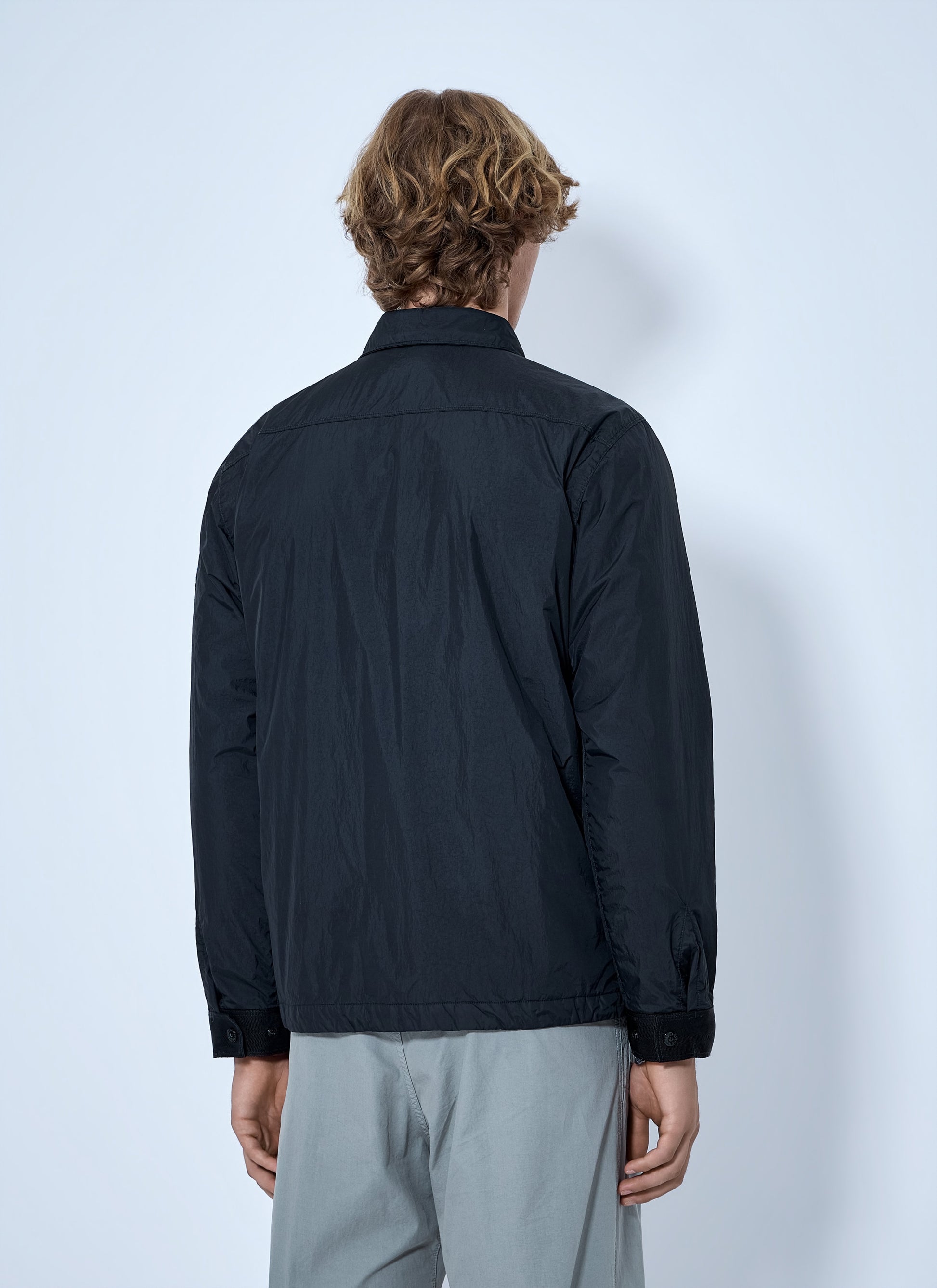 Stone Island Men Button-Up Nylon Jacket STONE ISLAND