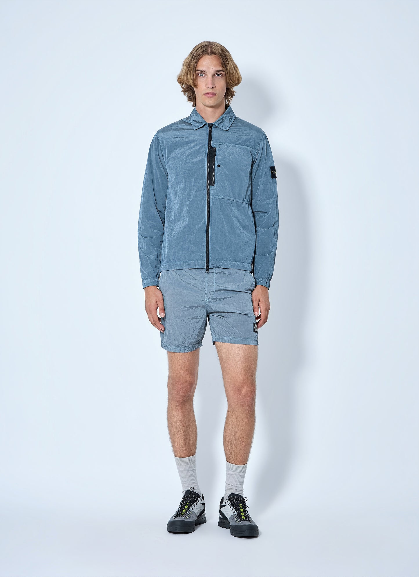 Stone Island Men Zip-Up Jacket With Chest Pocket