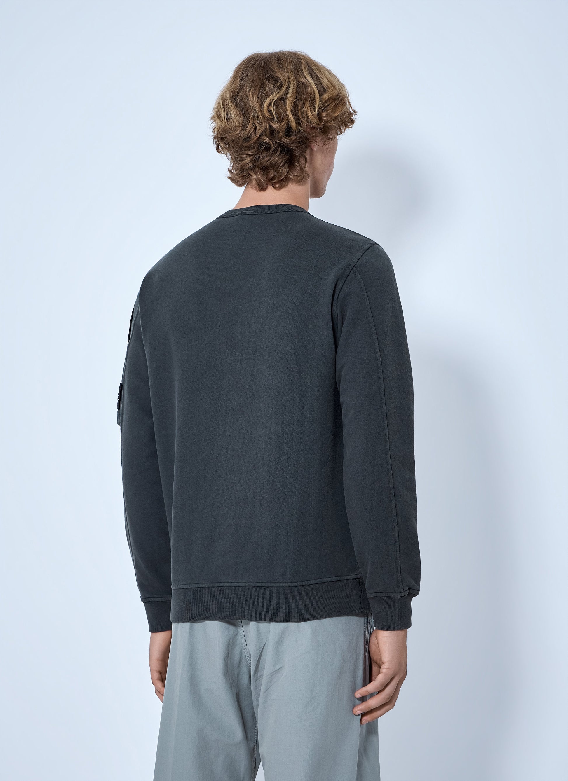 Stone Island Men Crewneck Sweatshirt With Sleeve Pocket STONE ISLAND