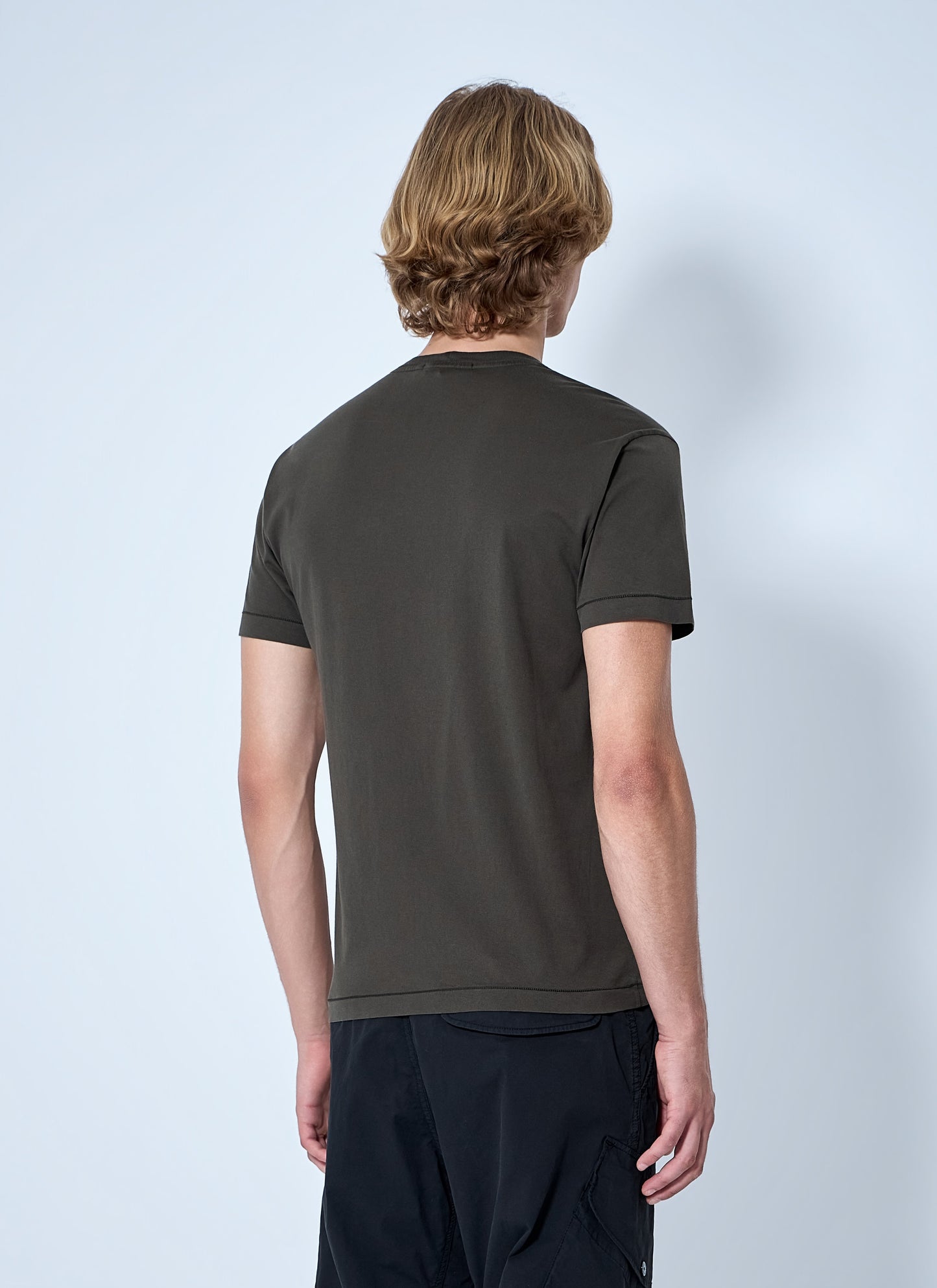 Stone Island Men Logo Motif Cotton T-Shirt