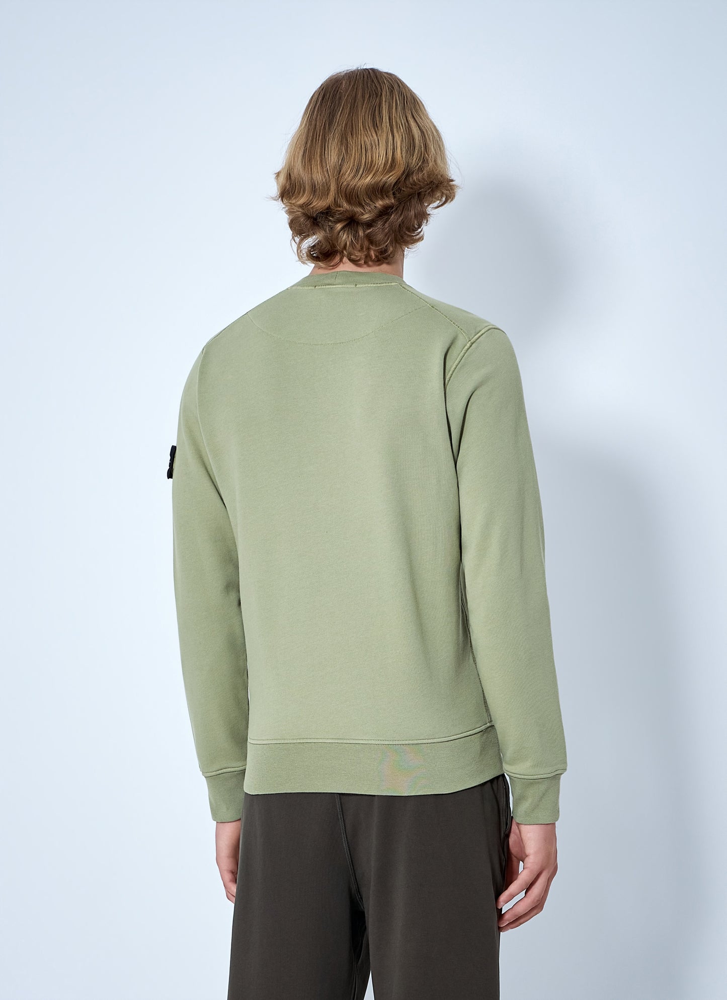 Stone Island Men Crewneck Sweatshirt With Arm Patch