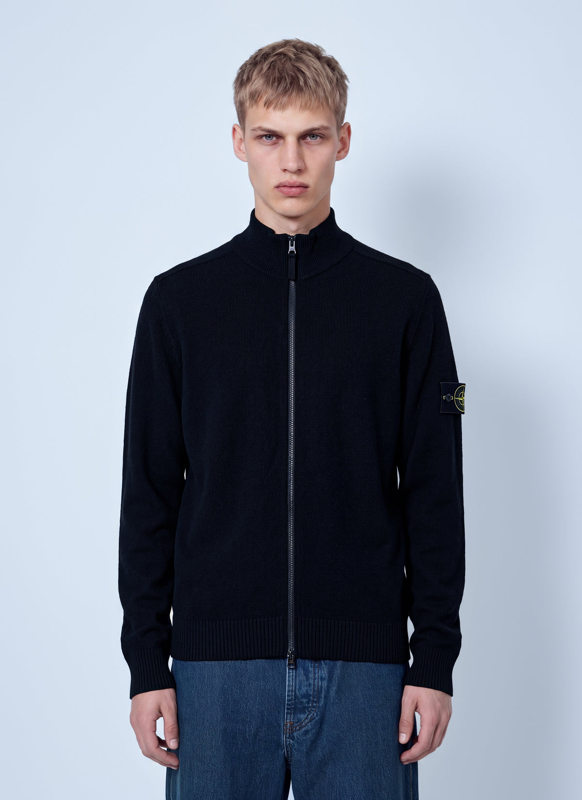 Stone Island Men Zip-Up Knit Cardigan STONE ISLAND