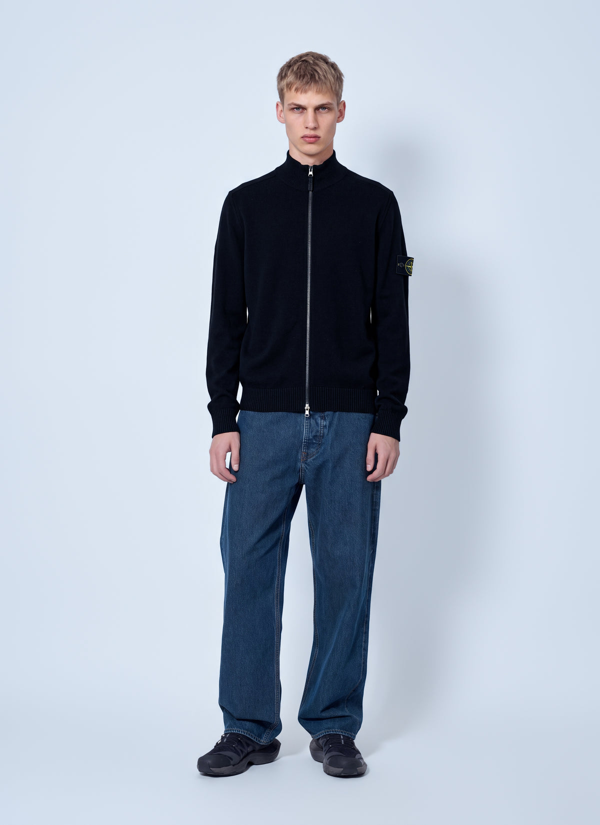 Stone Island Men Zip-Up Knit Cardigan STONE ISLAND