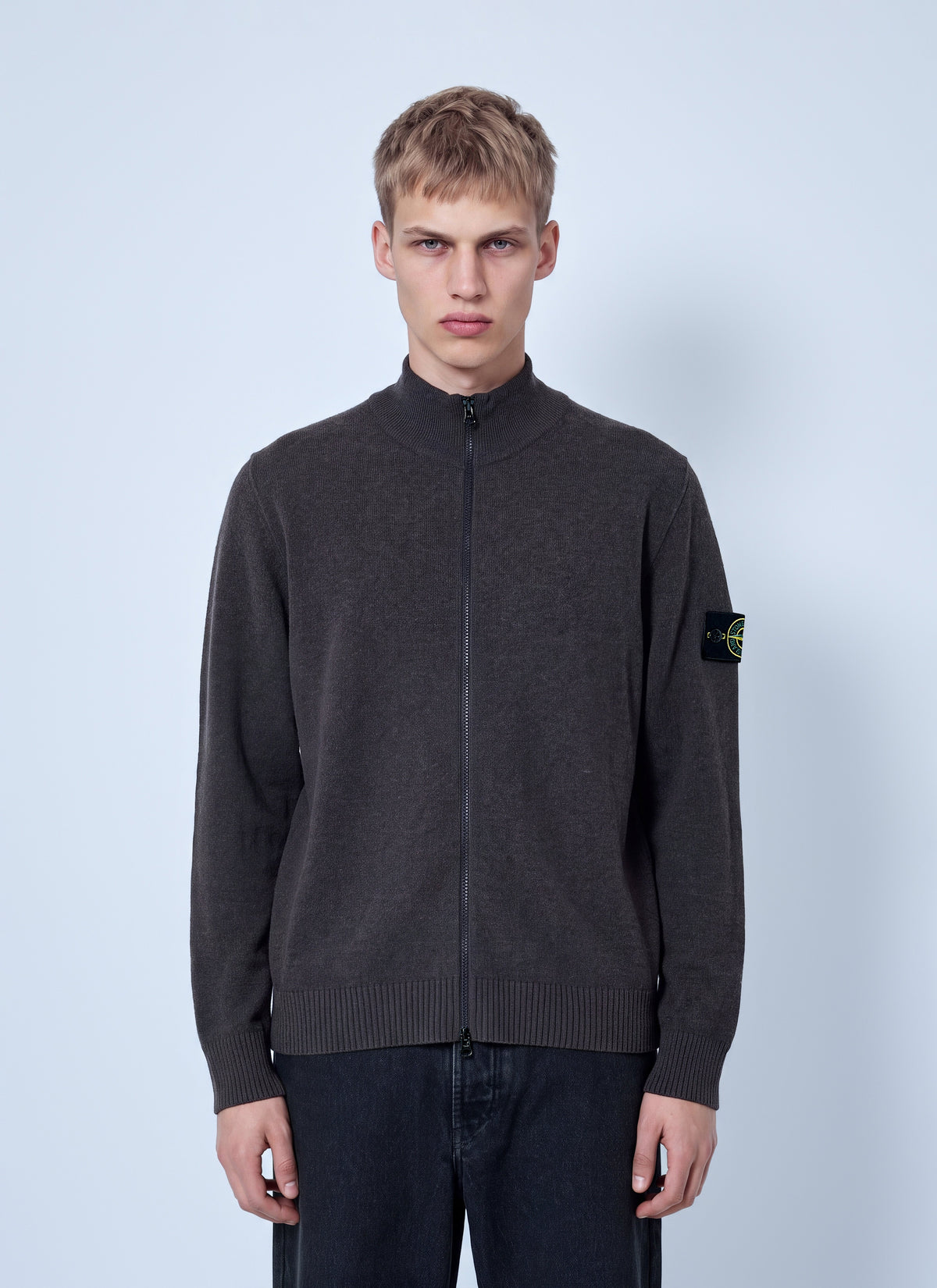 Stone Island Men Zip-Up Wool Cardigan STONE ISLAND