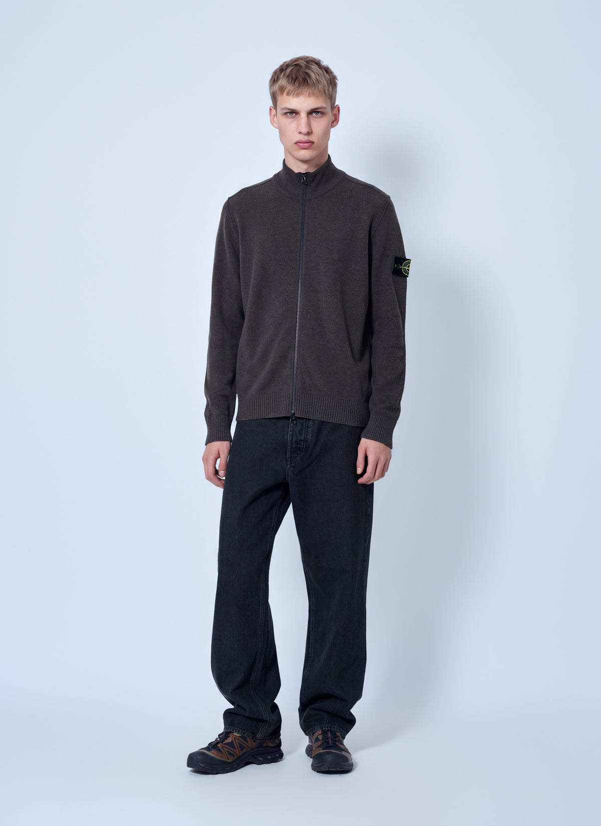 Stone Island Men Zip-Up Wool Cardigan STONE ISLAND