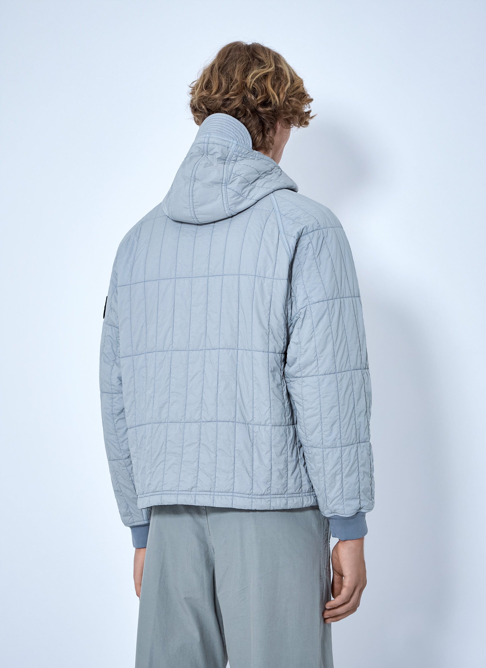 Stone Island Men Quilted Hooded Jacket STONE ISLAND