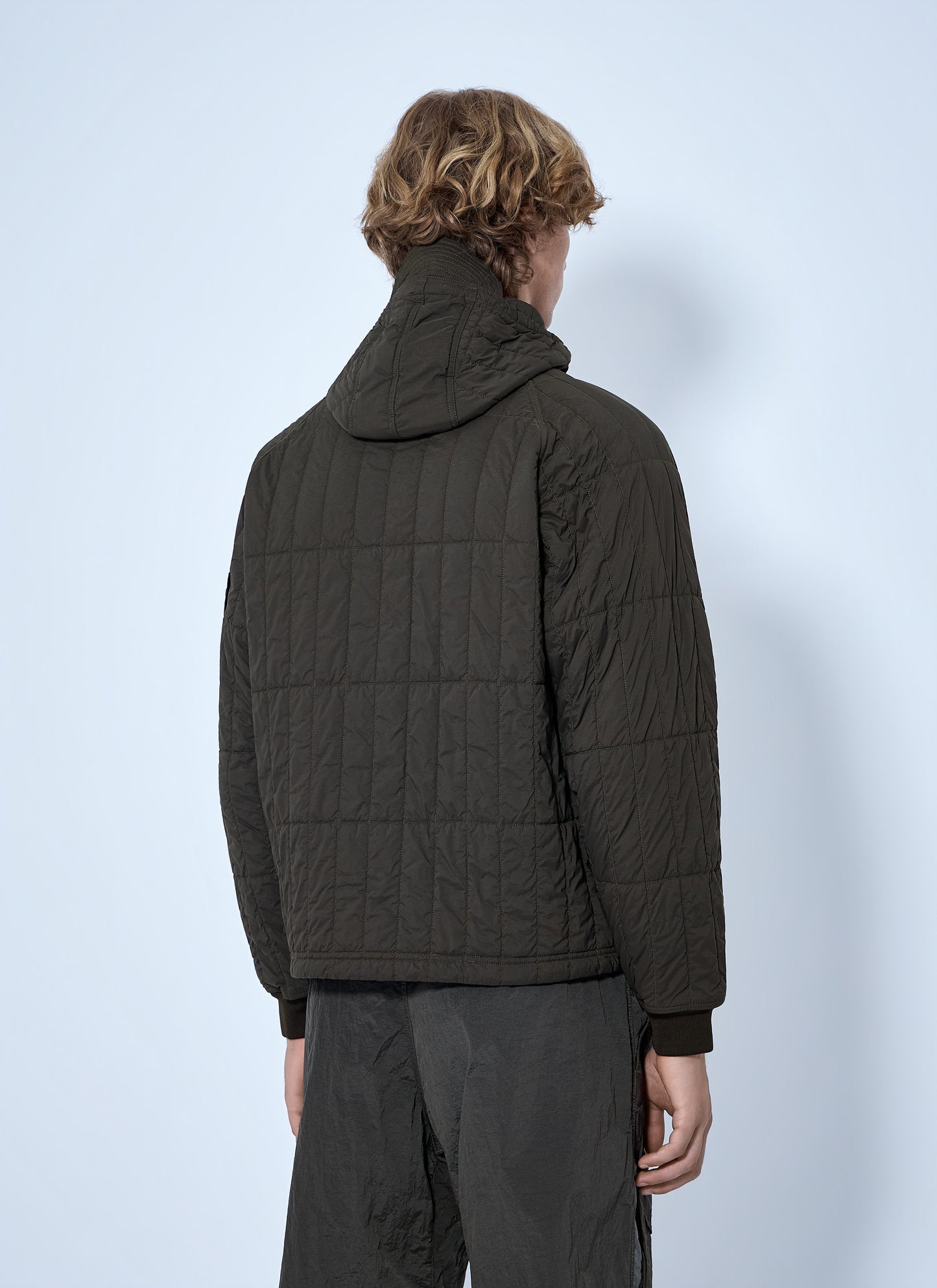 Stone Island Men Quilted Hooded Jacket STONE ISLAND