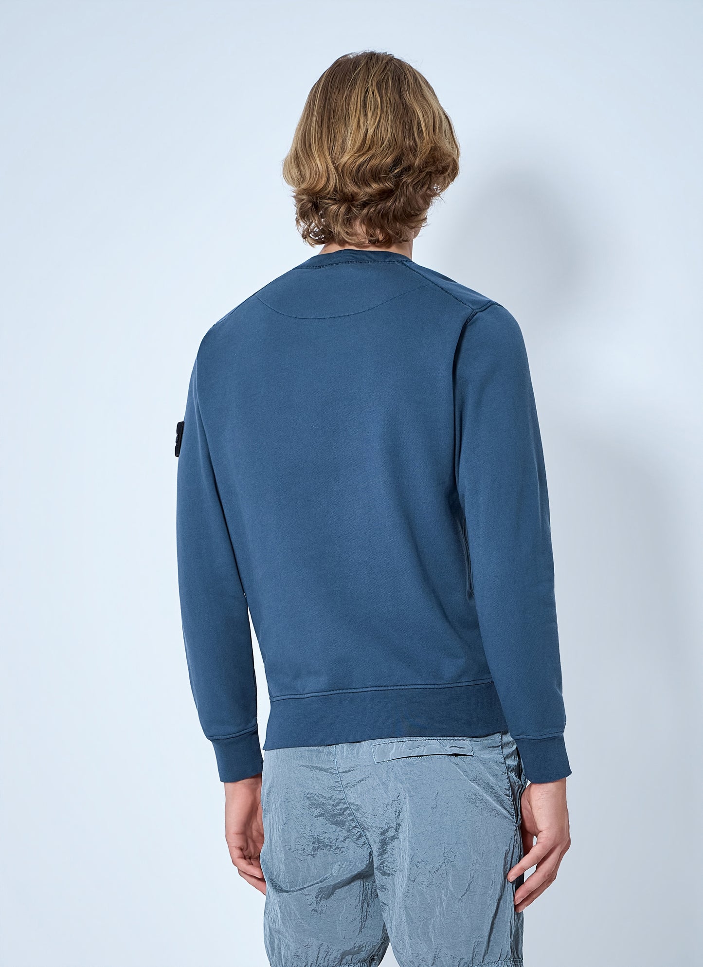 Stone Island Men Crewneck Sweatshirt With Sleeve Patch STONE ISLAND