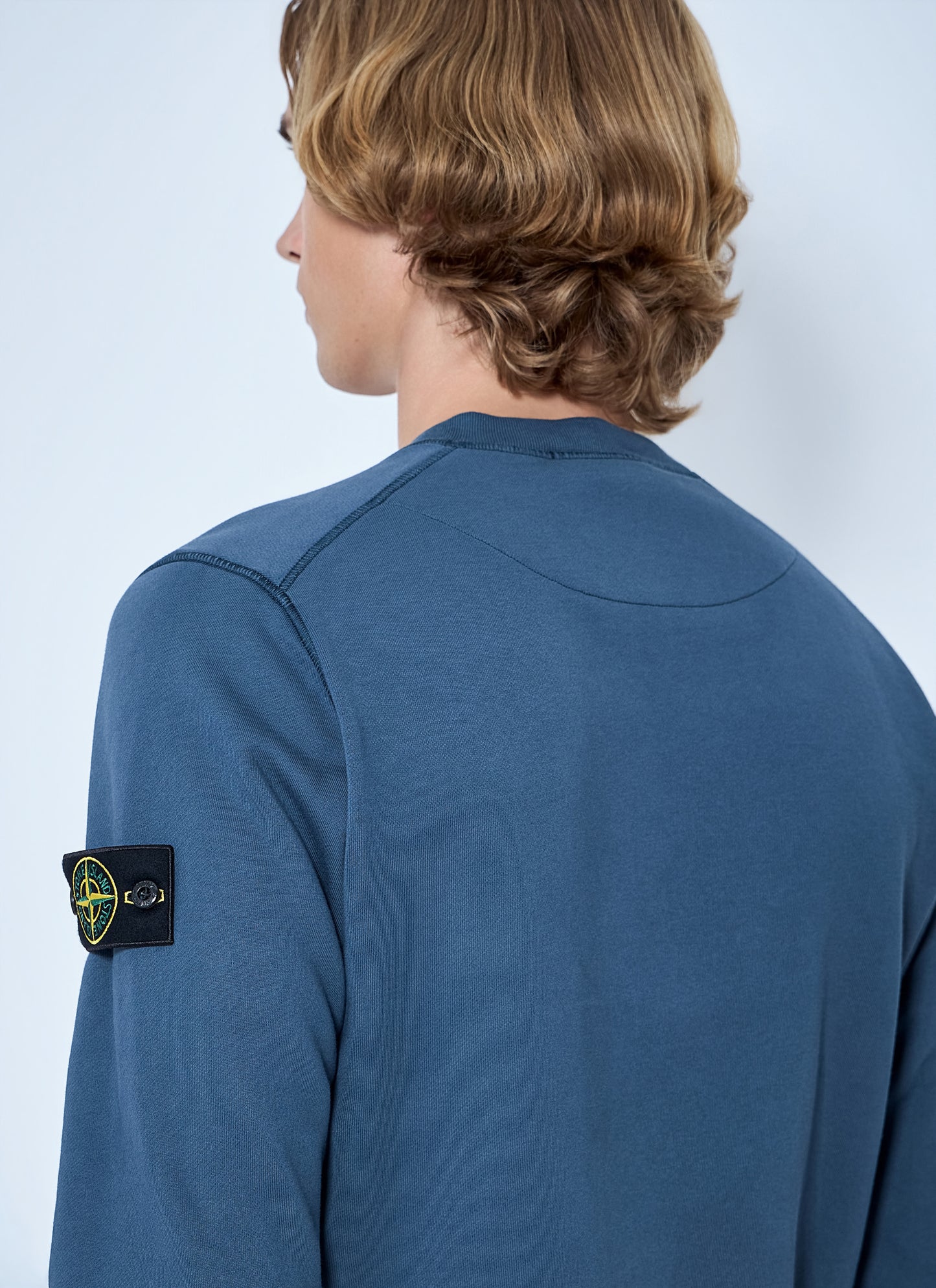 Stone Island Men Crewneck Sweatshirt With Sleeve Patch STONE ISLAND