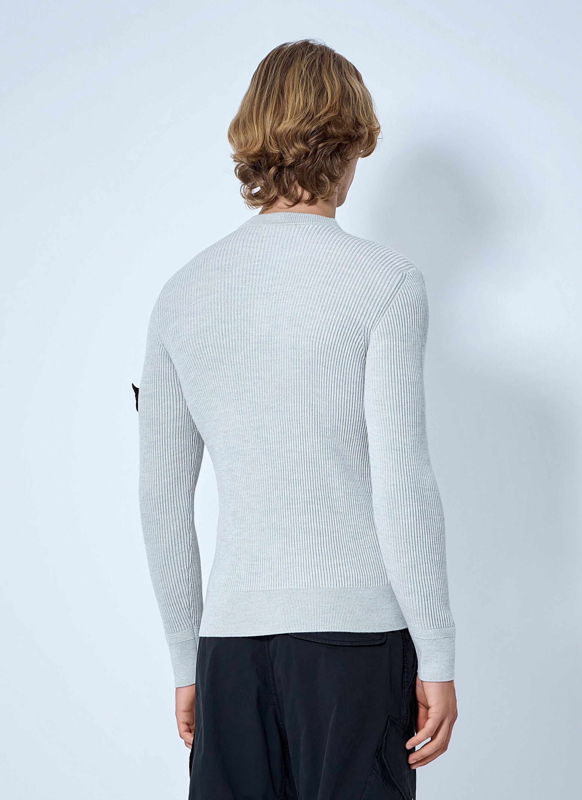 Stone Island Men Ribbed Crewneck Sweater STONE ISLAND