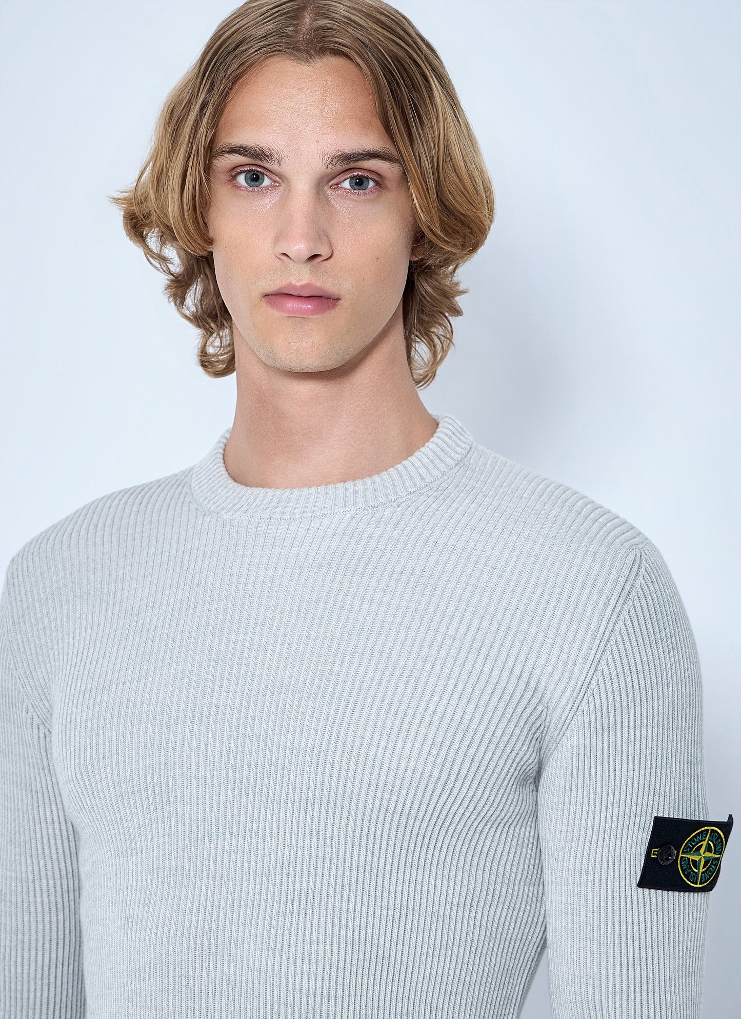 Stone Island Men Ribbed Crewneck Sweater STONE ISLAND
