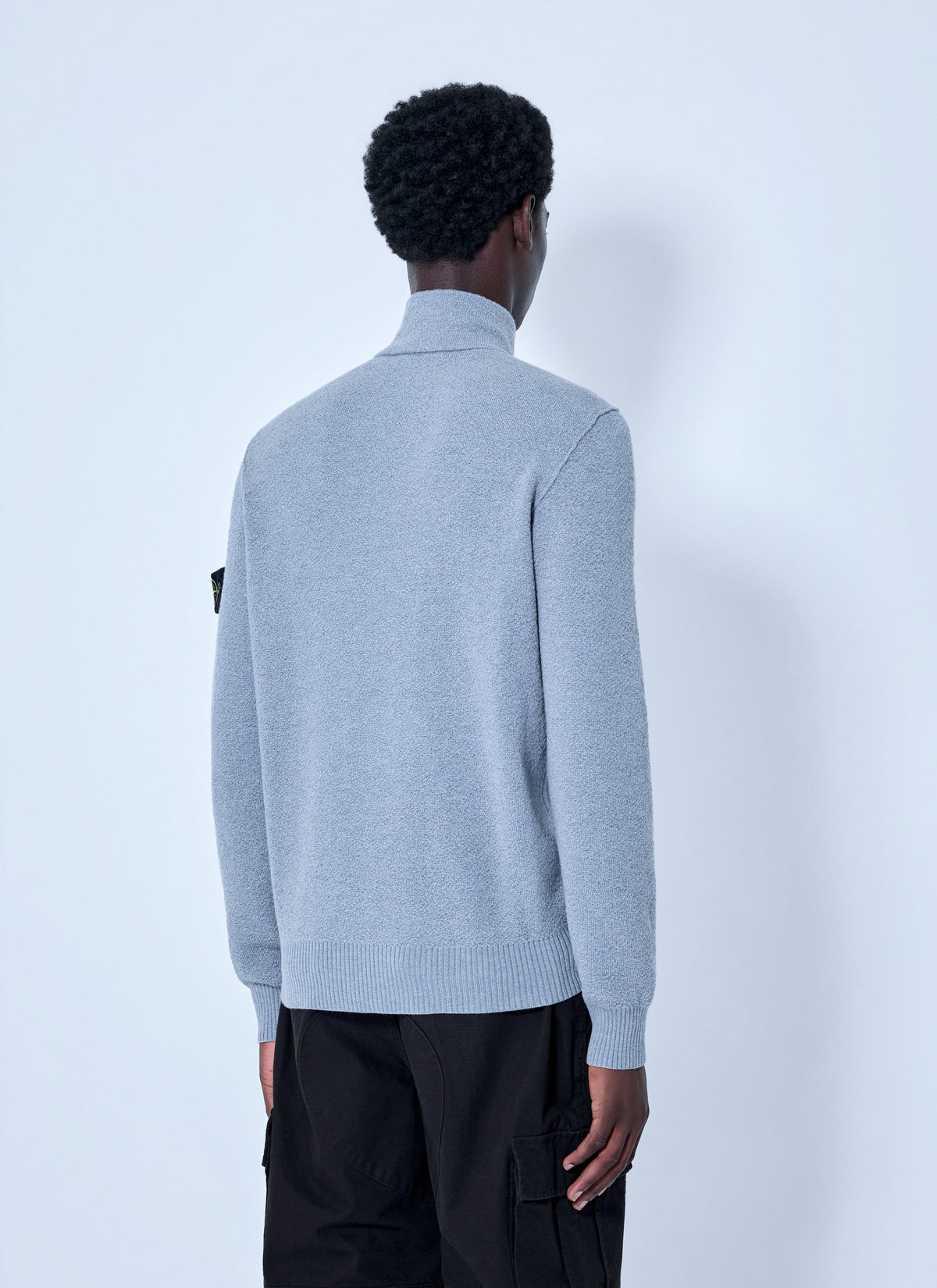 Stone Island Men Zip-Up Knit Sweater STONE ISLAND