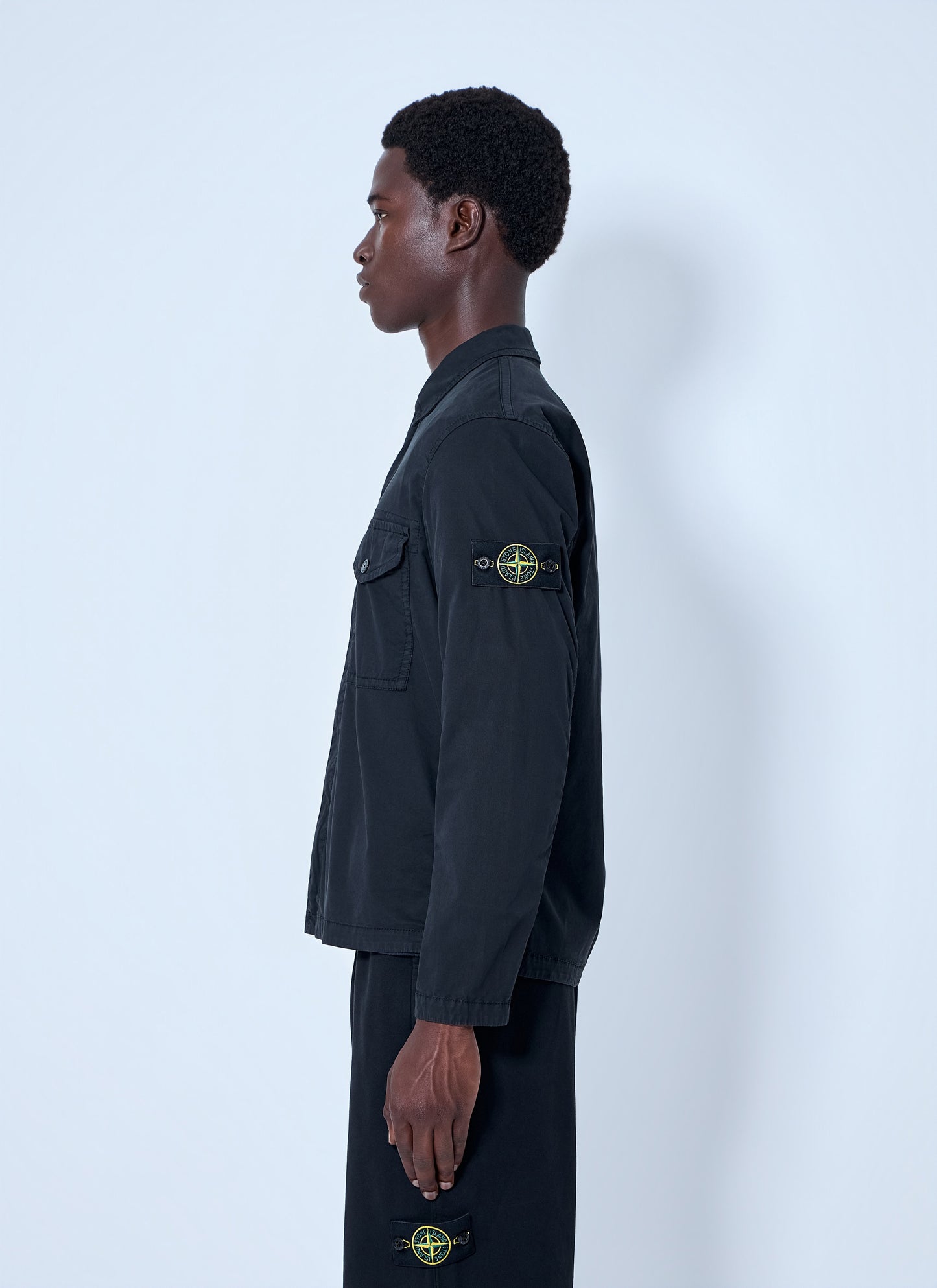 Stone Island Men Button-Down Cotton Shirt