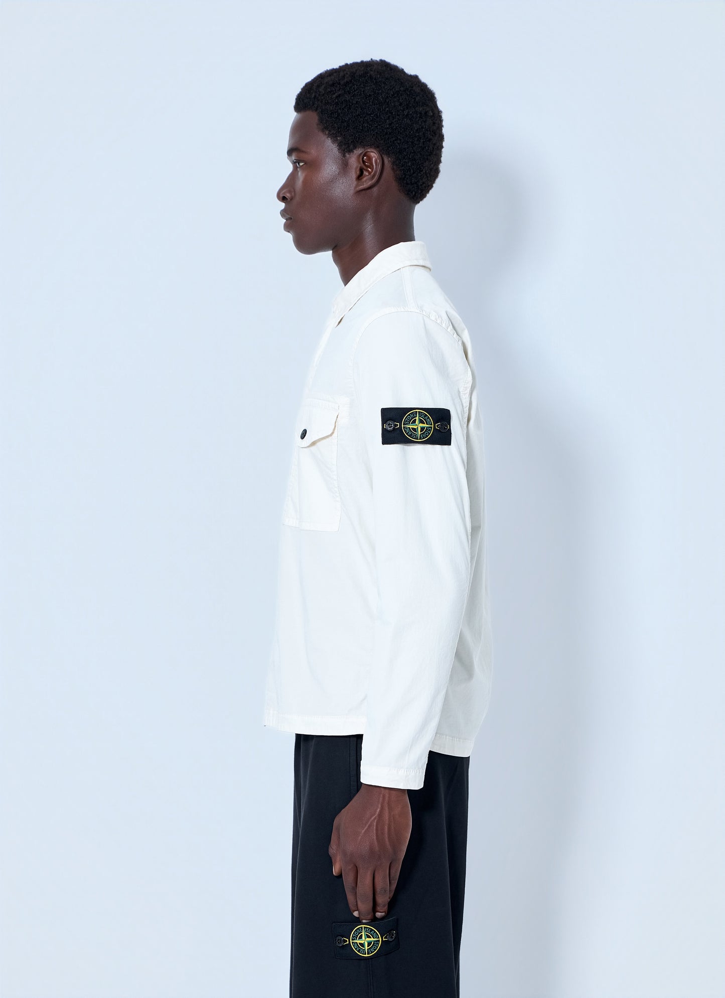 Stone Island Men Zip-Front Overshirt With Flap Pockets