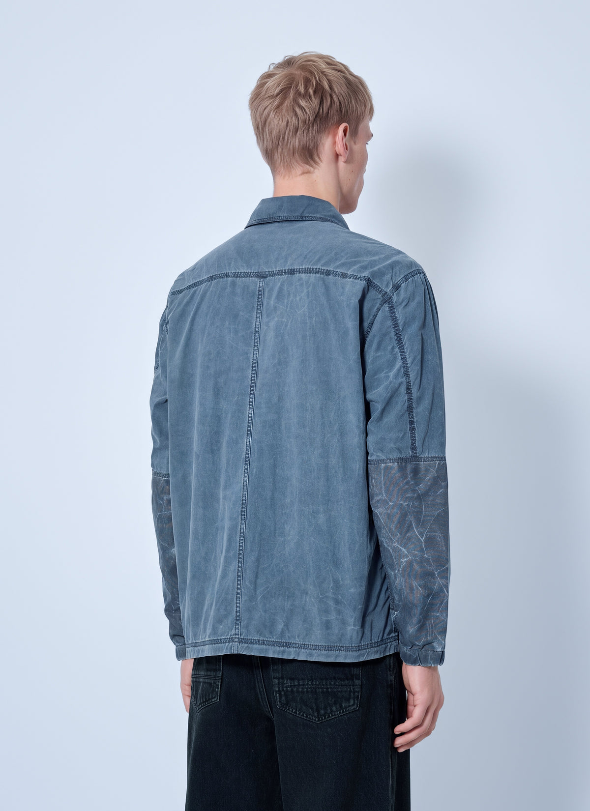 Stone Island Men Washed Overshirt With Drawstring Hem STONE ISLAND