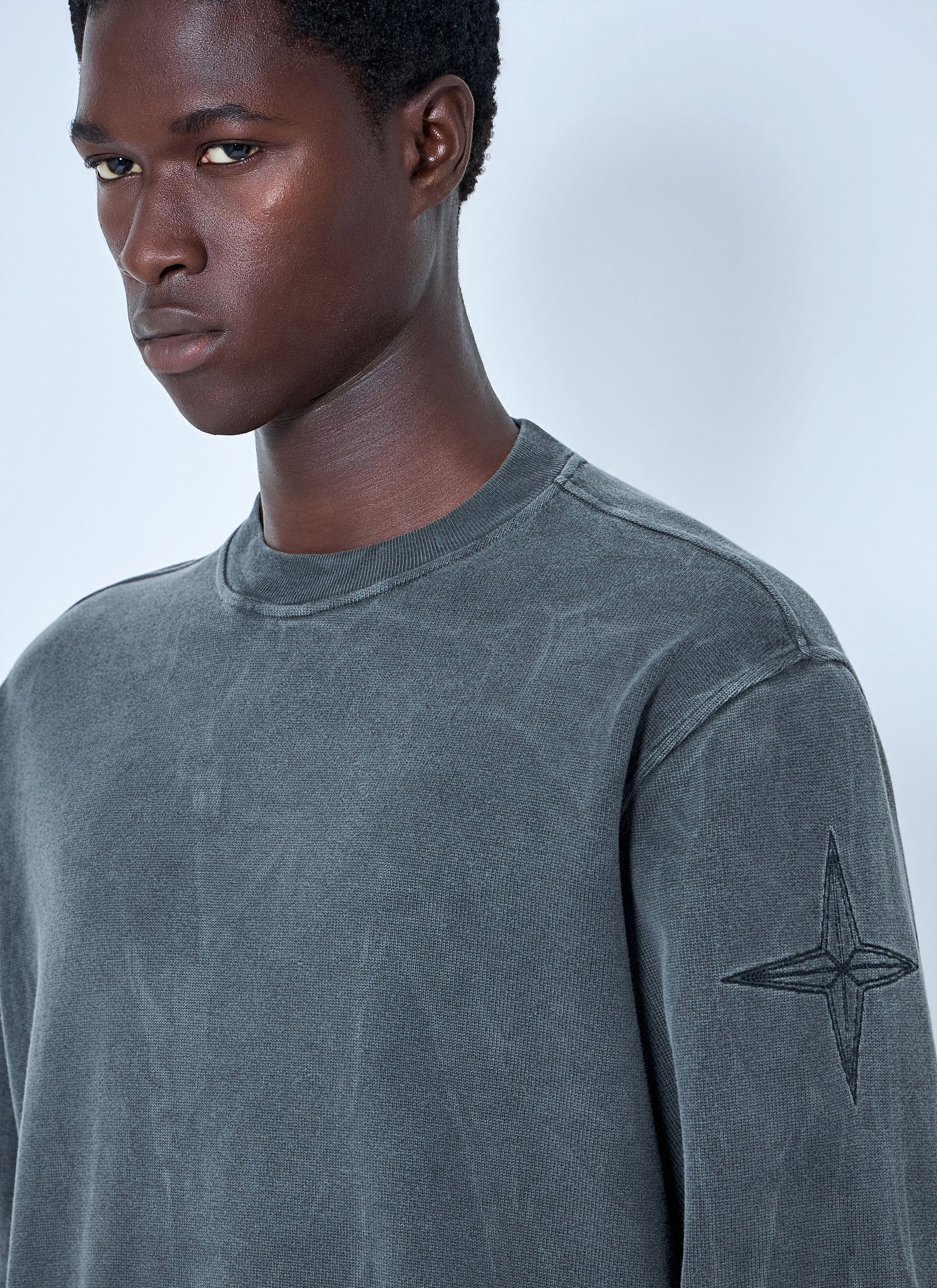 Stone Island Men Oversized Crewneck Sweatshirt STONE ISLAND