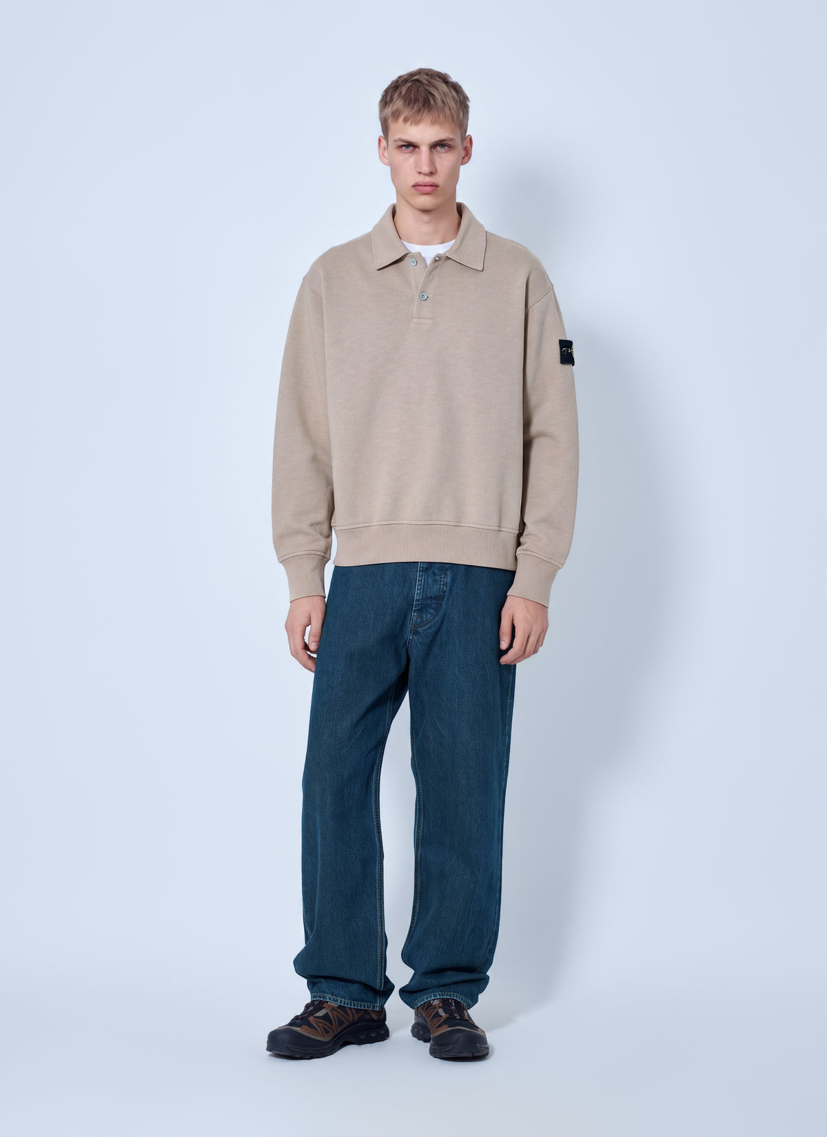 Stone Island Men Polo Collar Sweatshirt STONE ISLAND