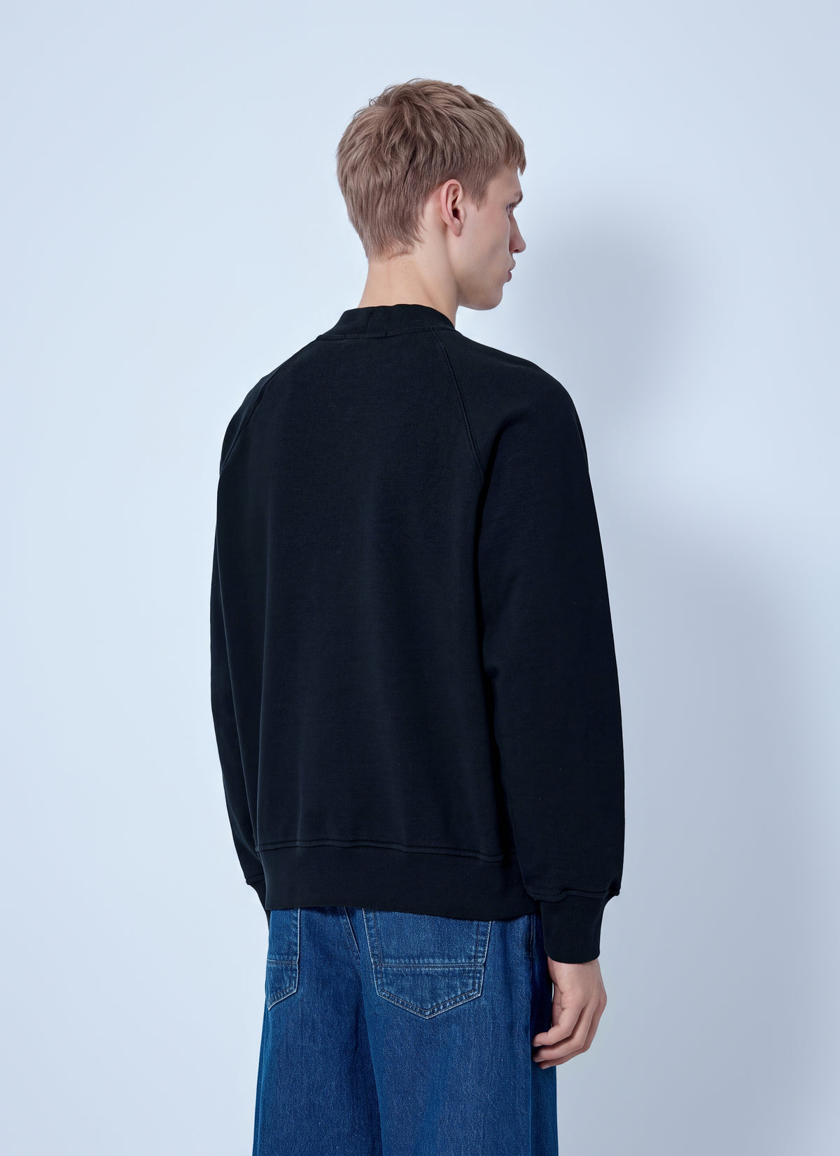 Stone Island Men Crewneck Sweatshirt With Sleeve Logo Patch STONE ISLAND