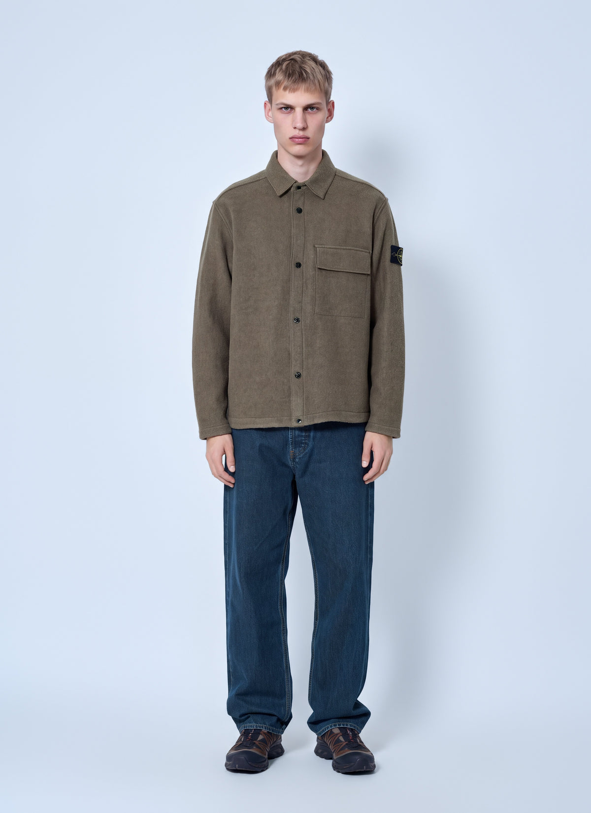Stone Island Men Wool Shirt Jacket STONE ISLAND