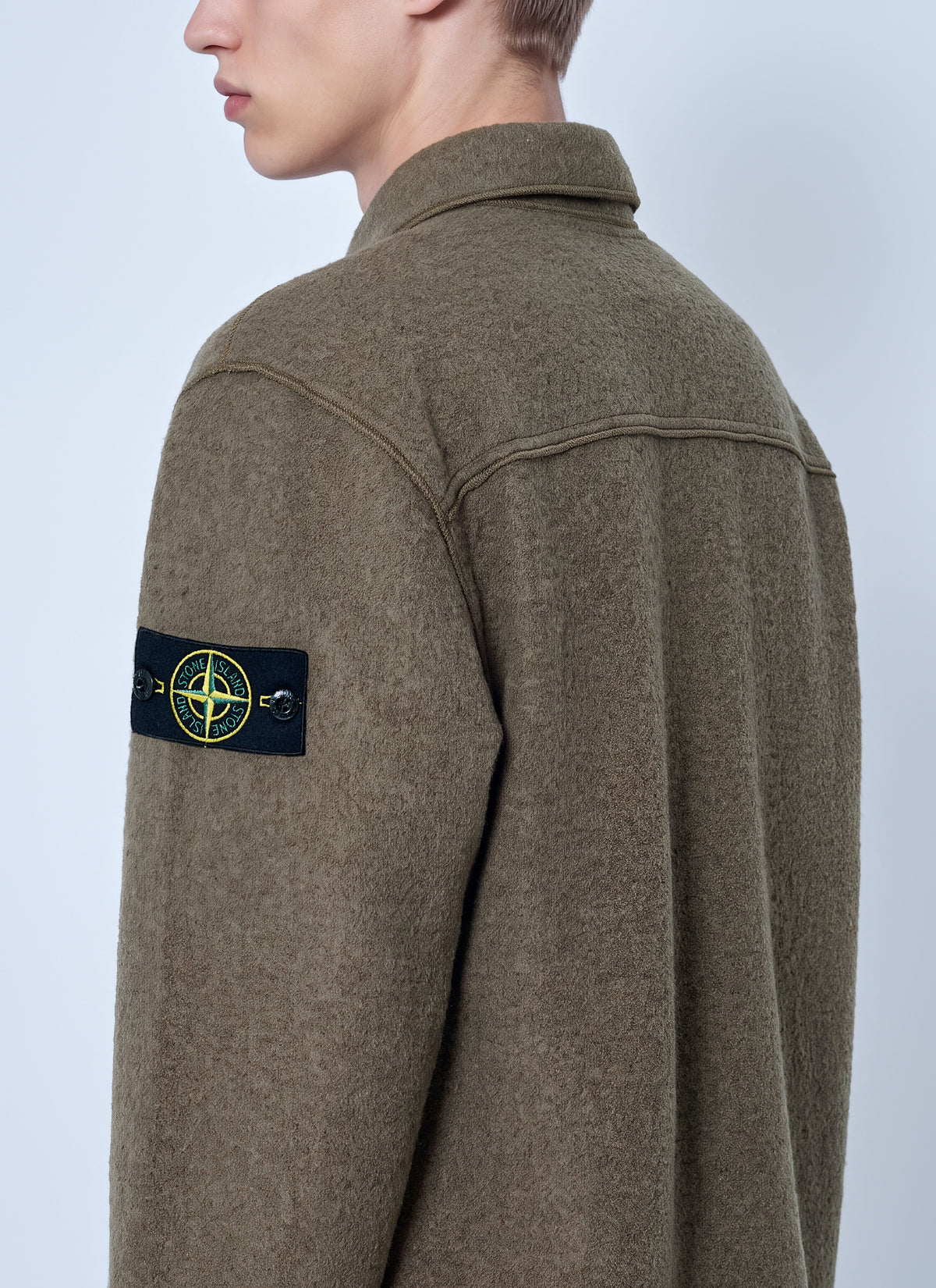 Stone Island Men Wool Shirt Jacket STONE ISLAND