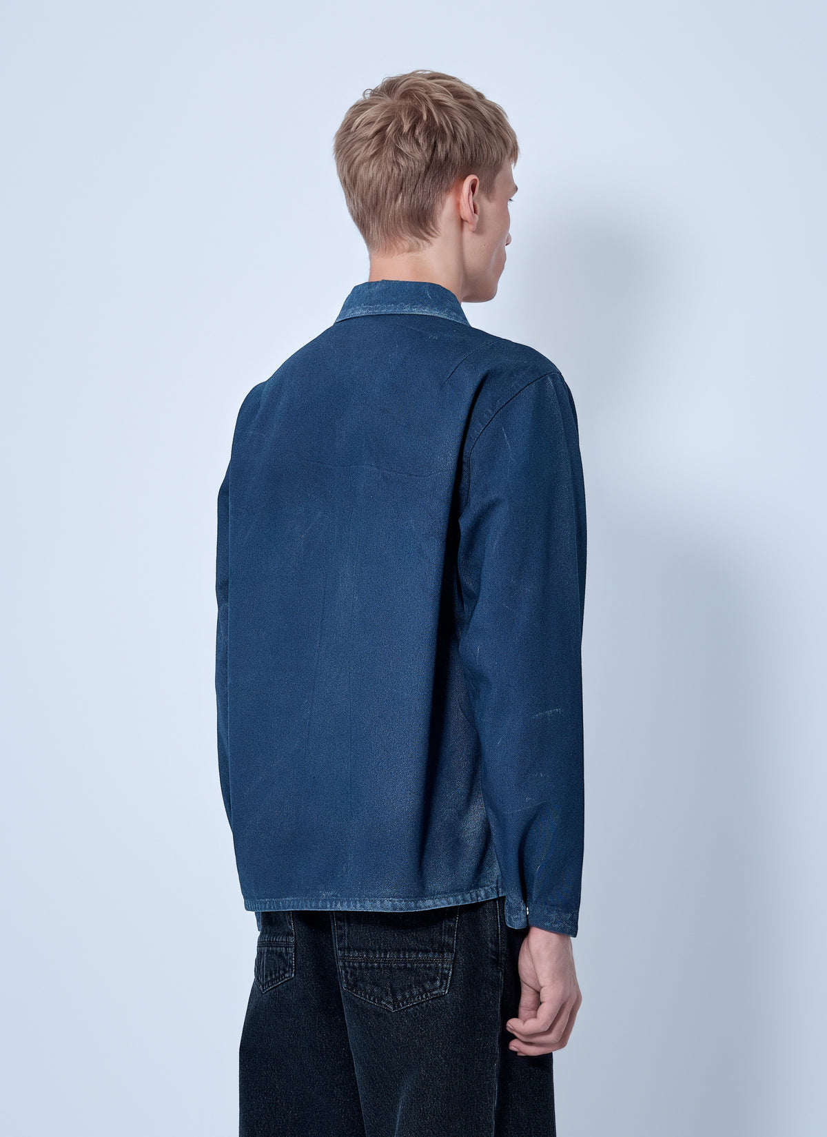 Stone Island Men Zip-Front Overshirt With Patch Pocket